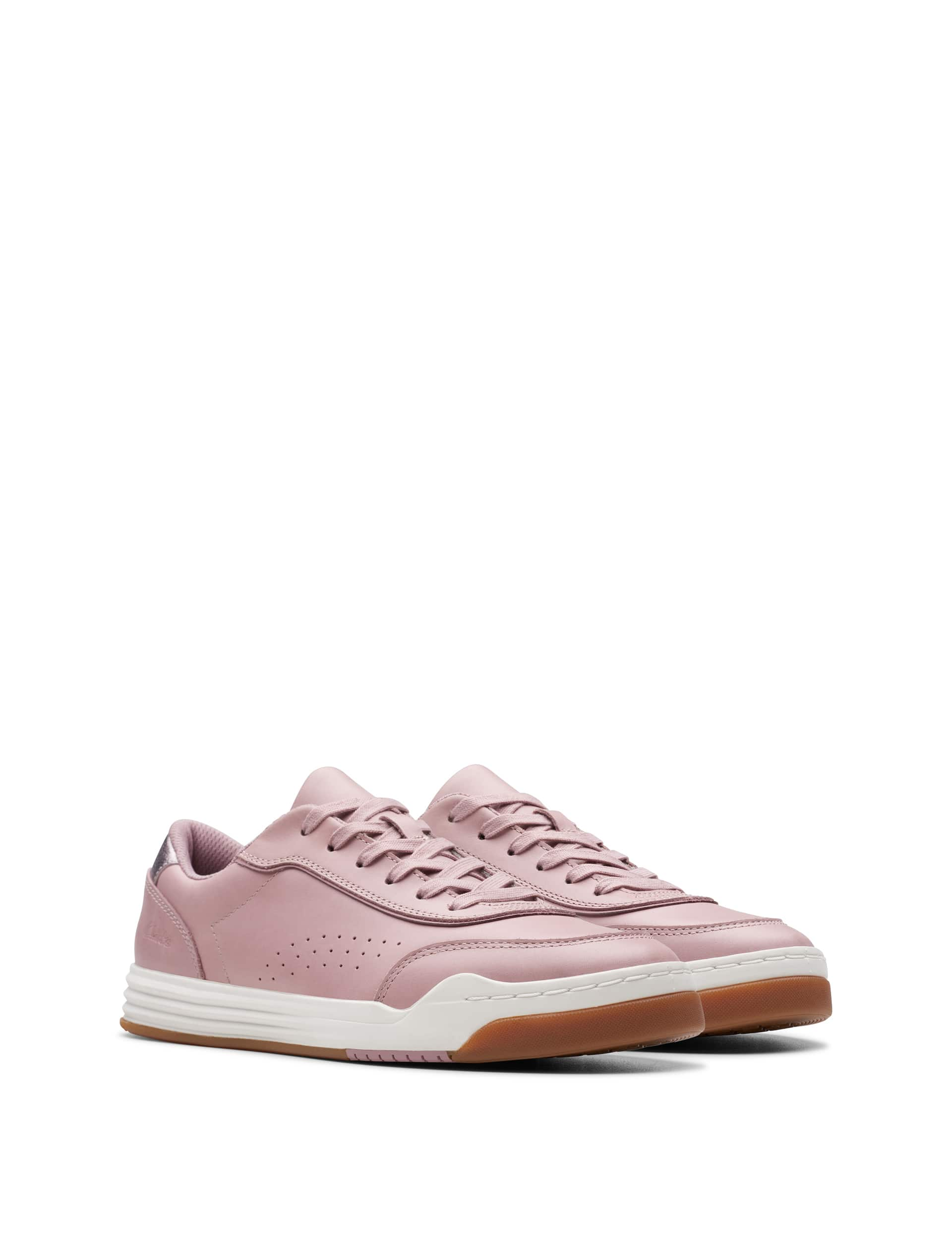 Clarks Kids Leather Trainers (13 Small - 5.5 Large) - 3 LF - Dusty Pink, Dusty Pink