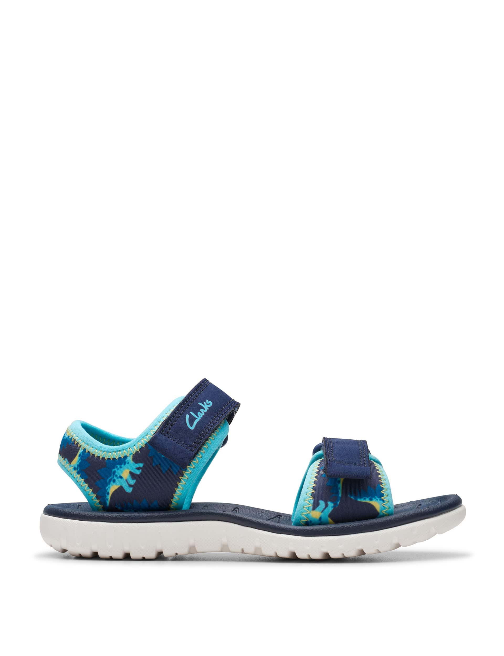 Clarks Kids Dinosaur Riptape Sandals (7 Small