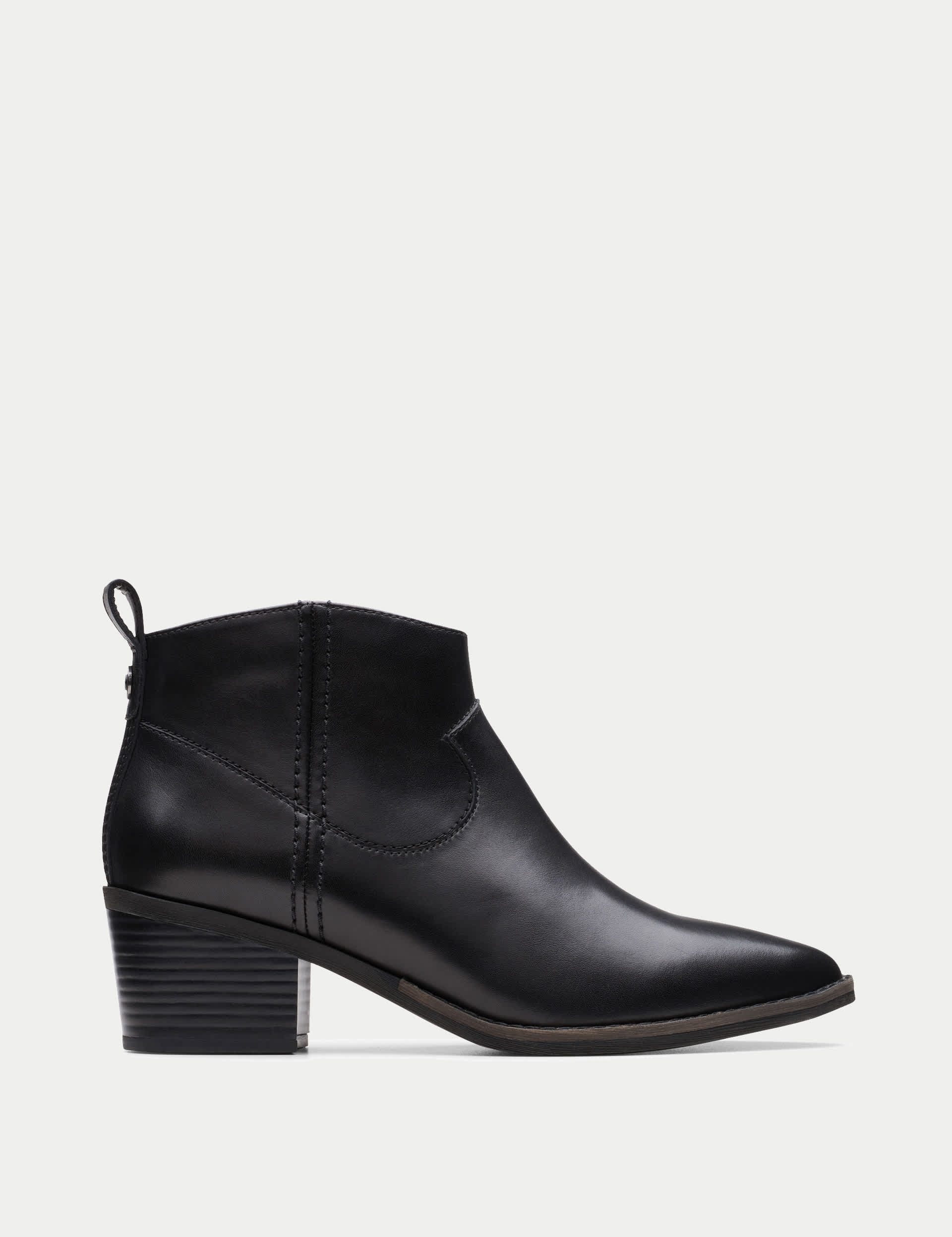 Clarks Women's Suede Block Heel Pointed Ankle Boots