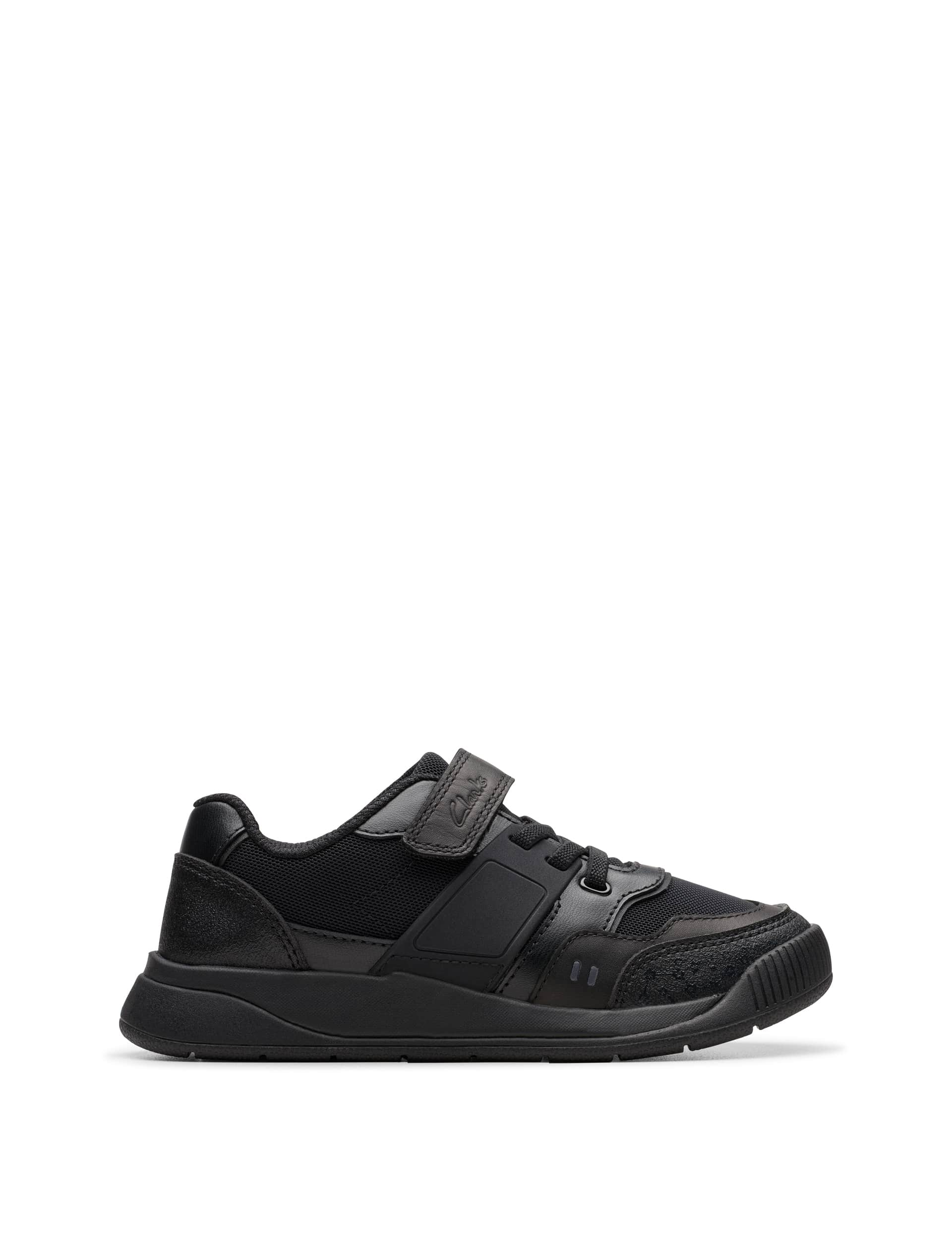 Clarks Kids Riptape Trainers (8 Small - 2 Large) - 1.5 LF - Black, Black