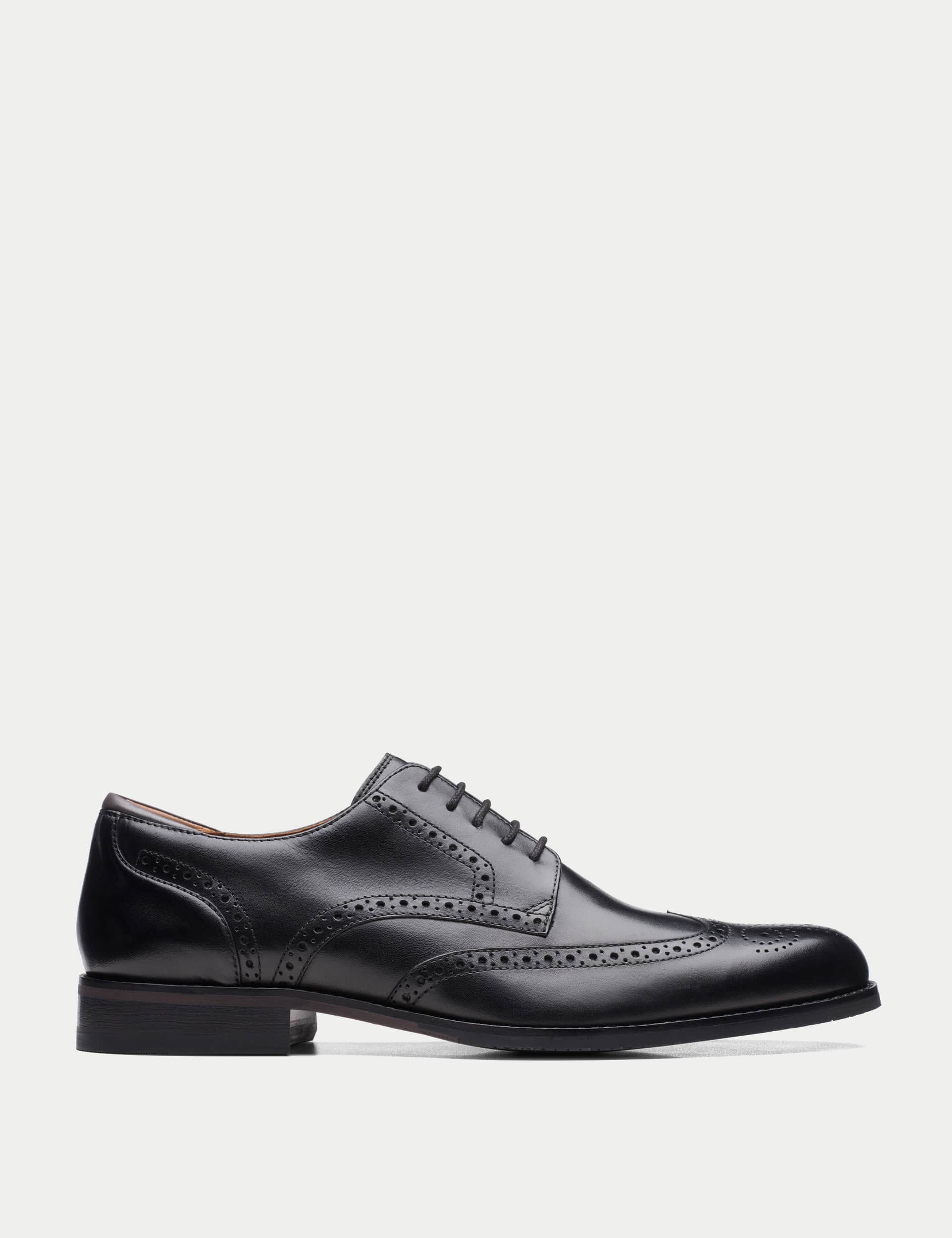 Clarks Men's Wide Fit Leather Brogues