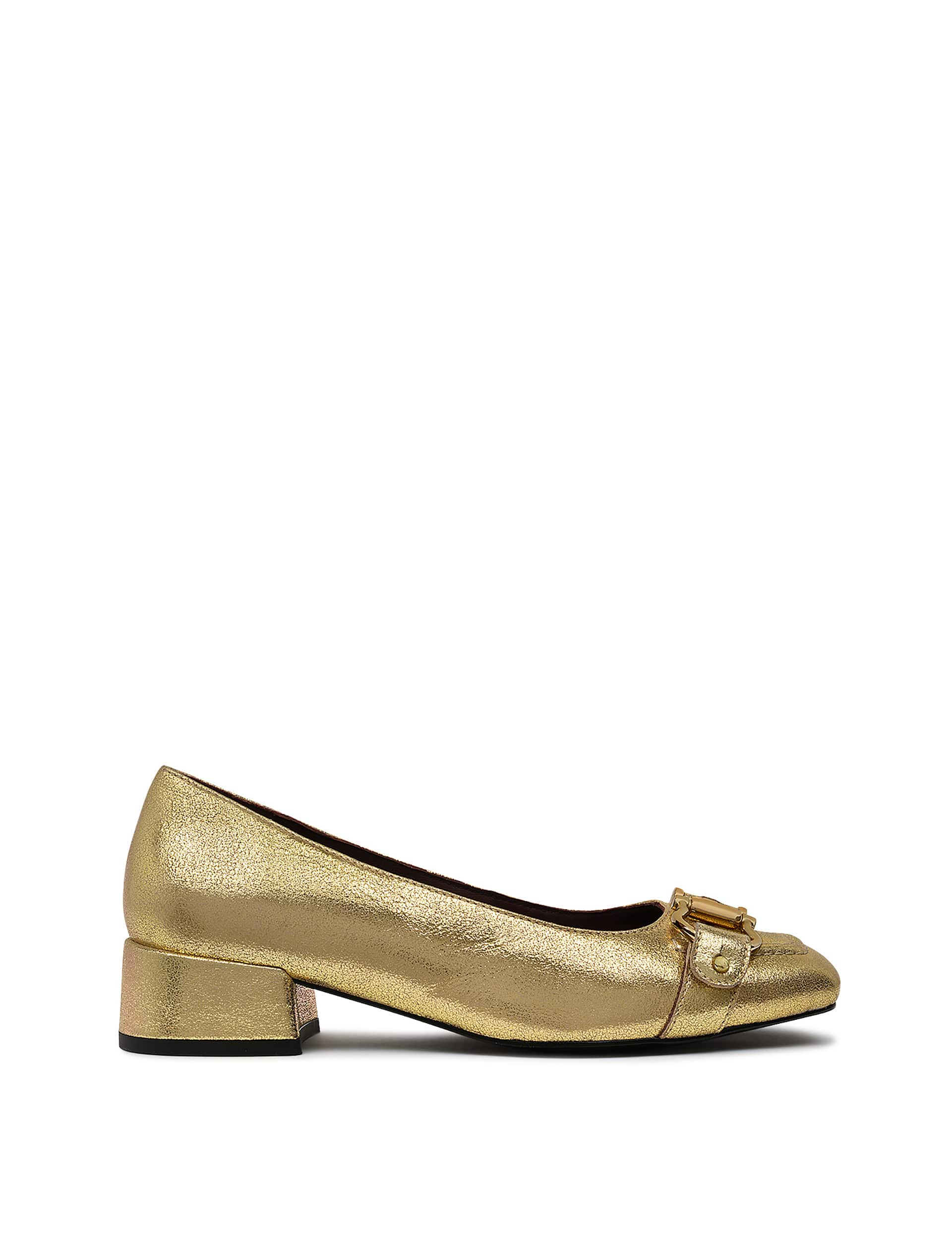 Radley Women's Patent Leather Slip On Stirrup Court Shoe - 5 - Gold, Gold,Black