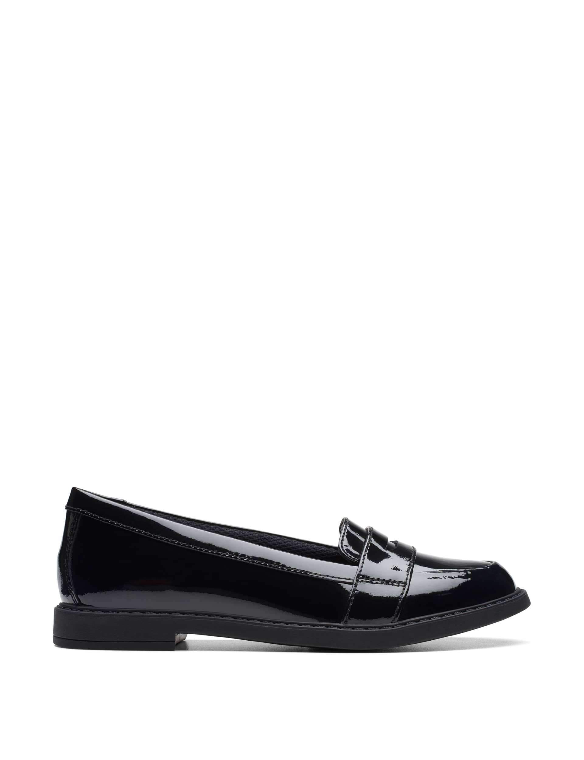 Clarks Kids Patent Leather Slip-On Loafers (13 Small
