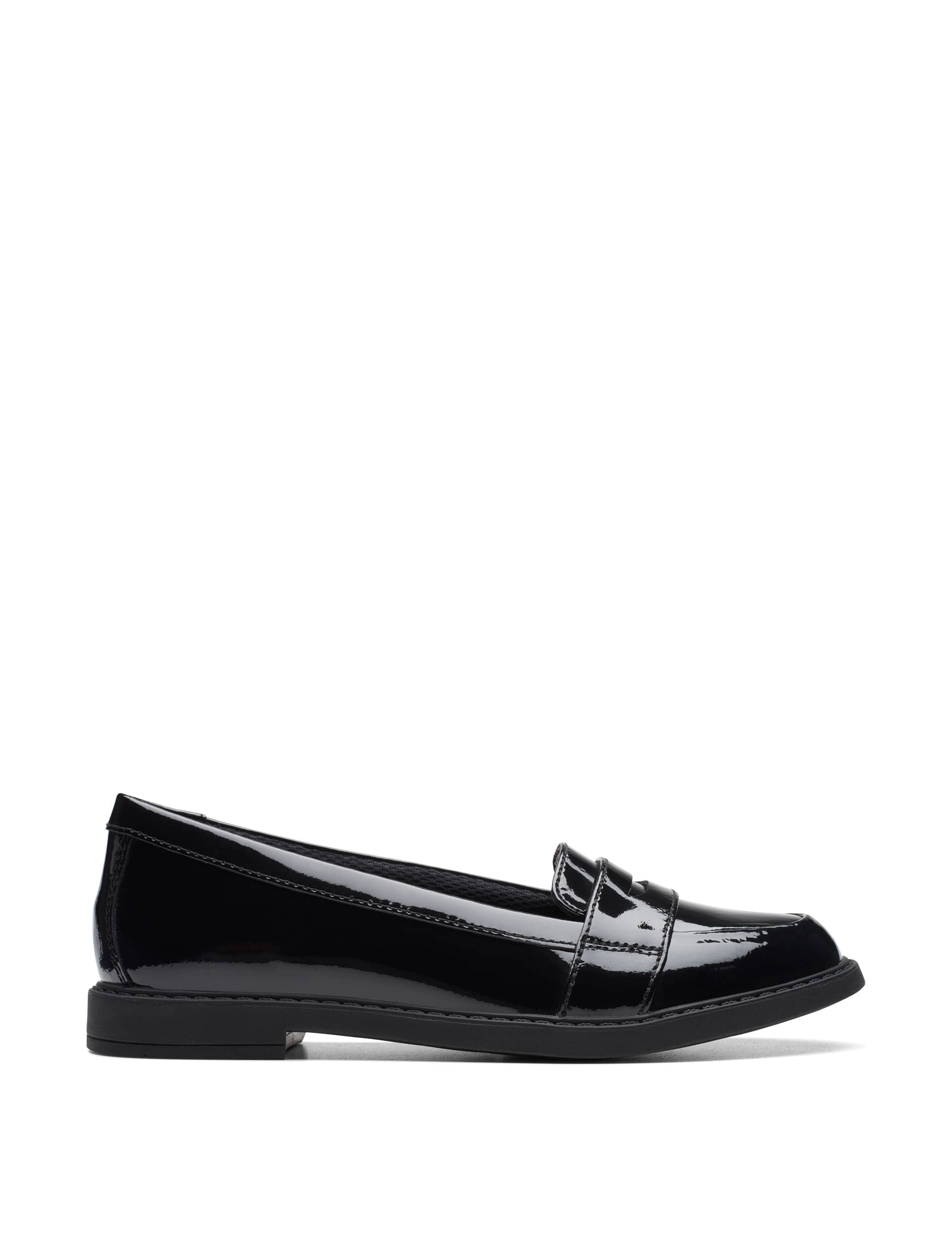 Clarks Kids Patent Leather Slip-On Loafers (13 Small - 2 Large) - 13 SG - Black Patent, Black Paten