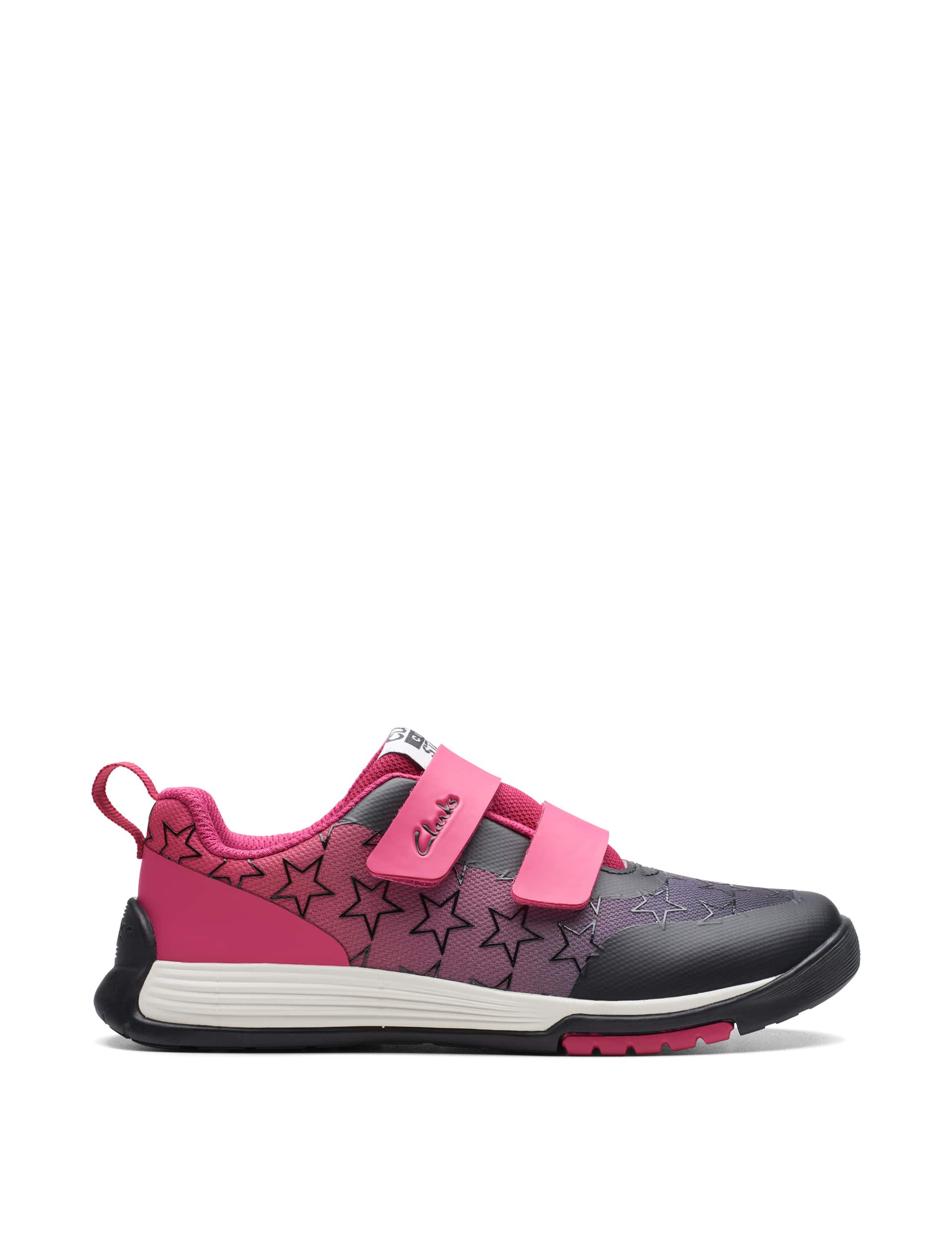 Clarks Kids Star Ombre Riptape Trainers (7 Small - 4 Large) - 10 SG - Pink Mix, Pink Mix