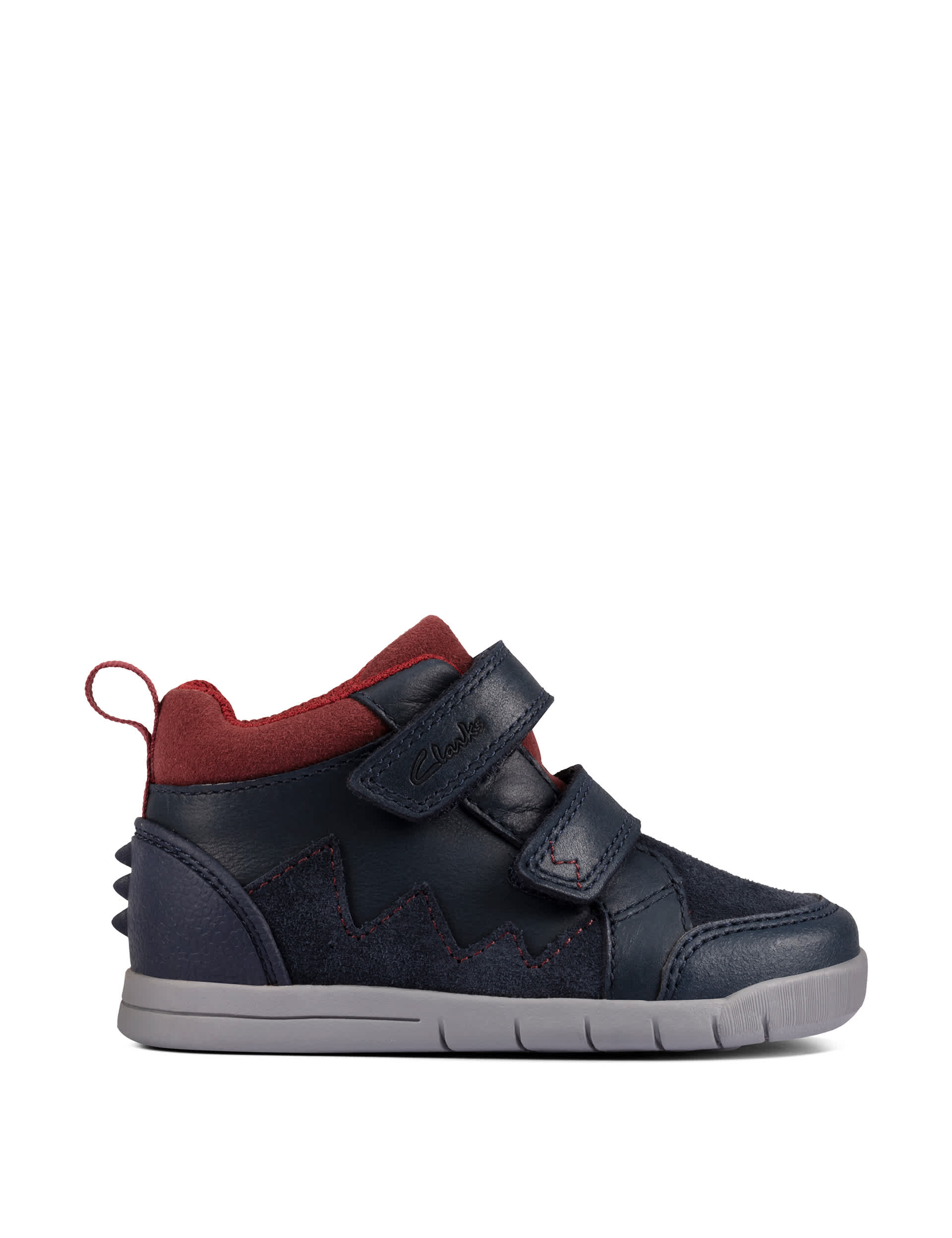 Clarks Kids Leather Riptape Ankle Boots (4 Small - 9 Small) - 4SG - Navy Mix, Navy Mix