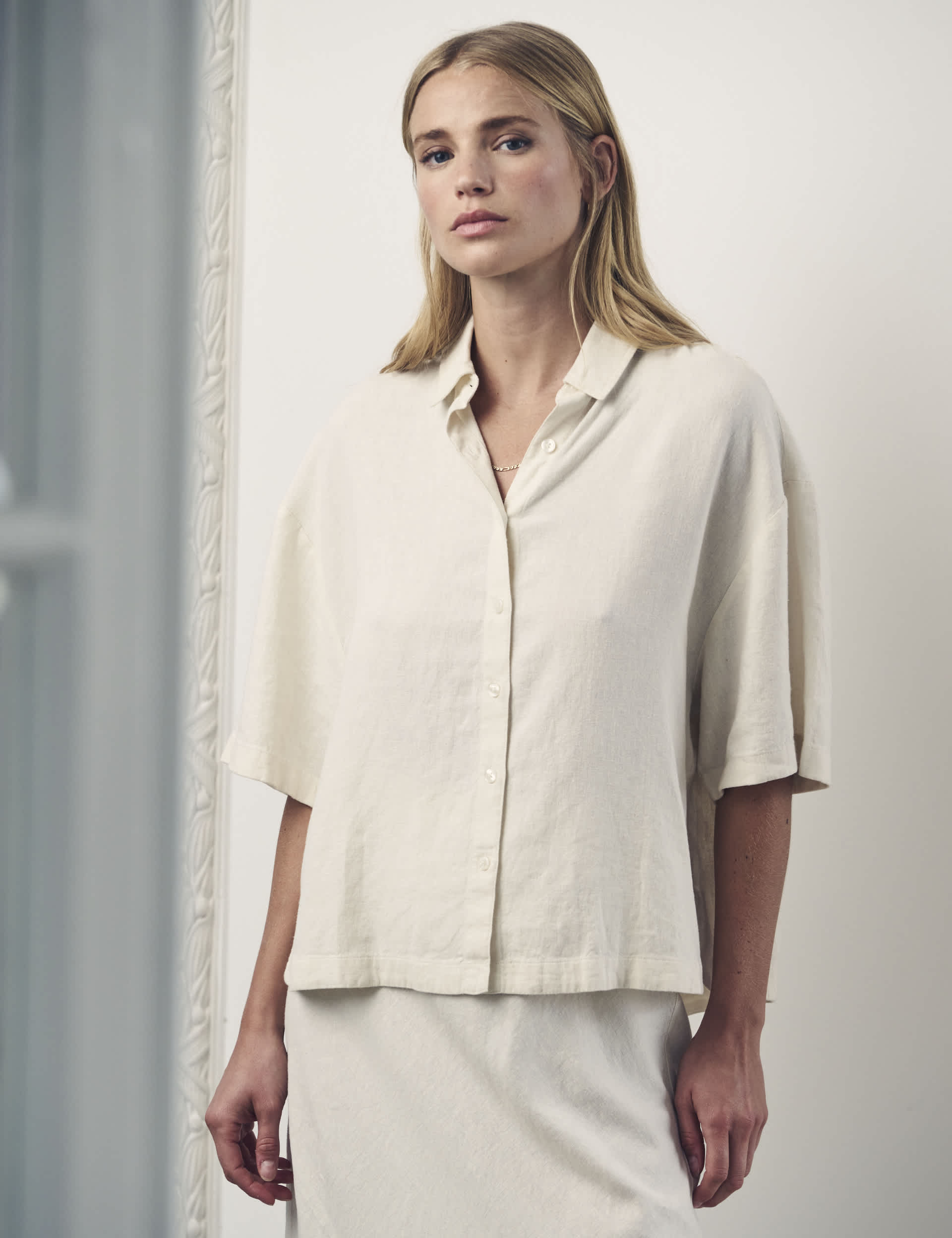 Nobody'S Child Women's Linen Rich Button Through Relaxed Shirt