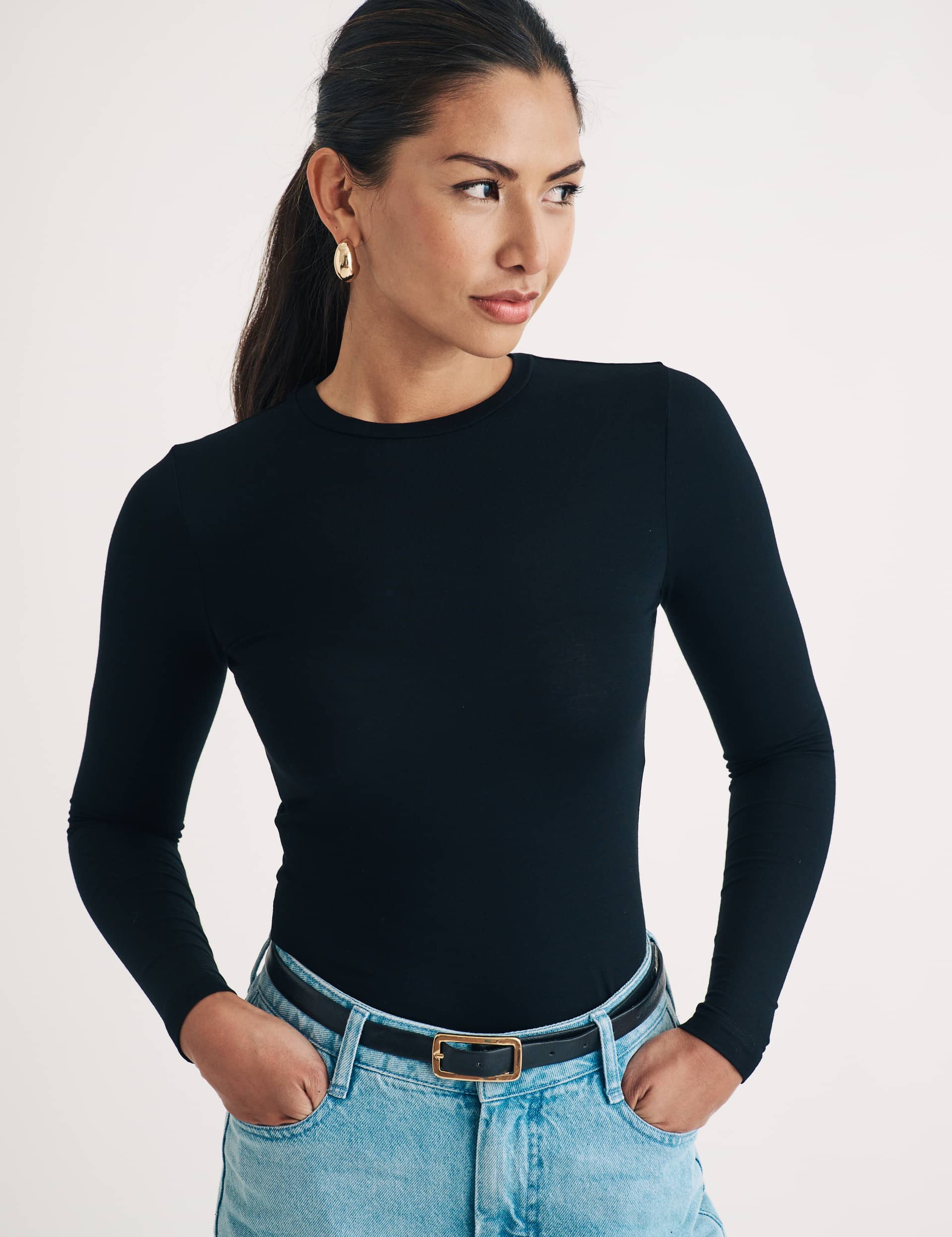 Nobody'S Child Women's Jersey Ribbed Fitted Top