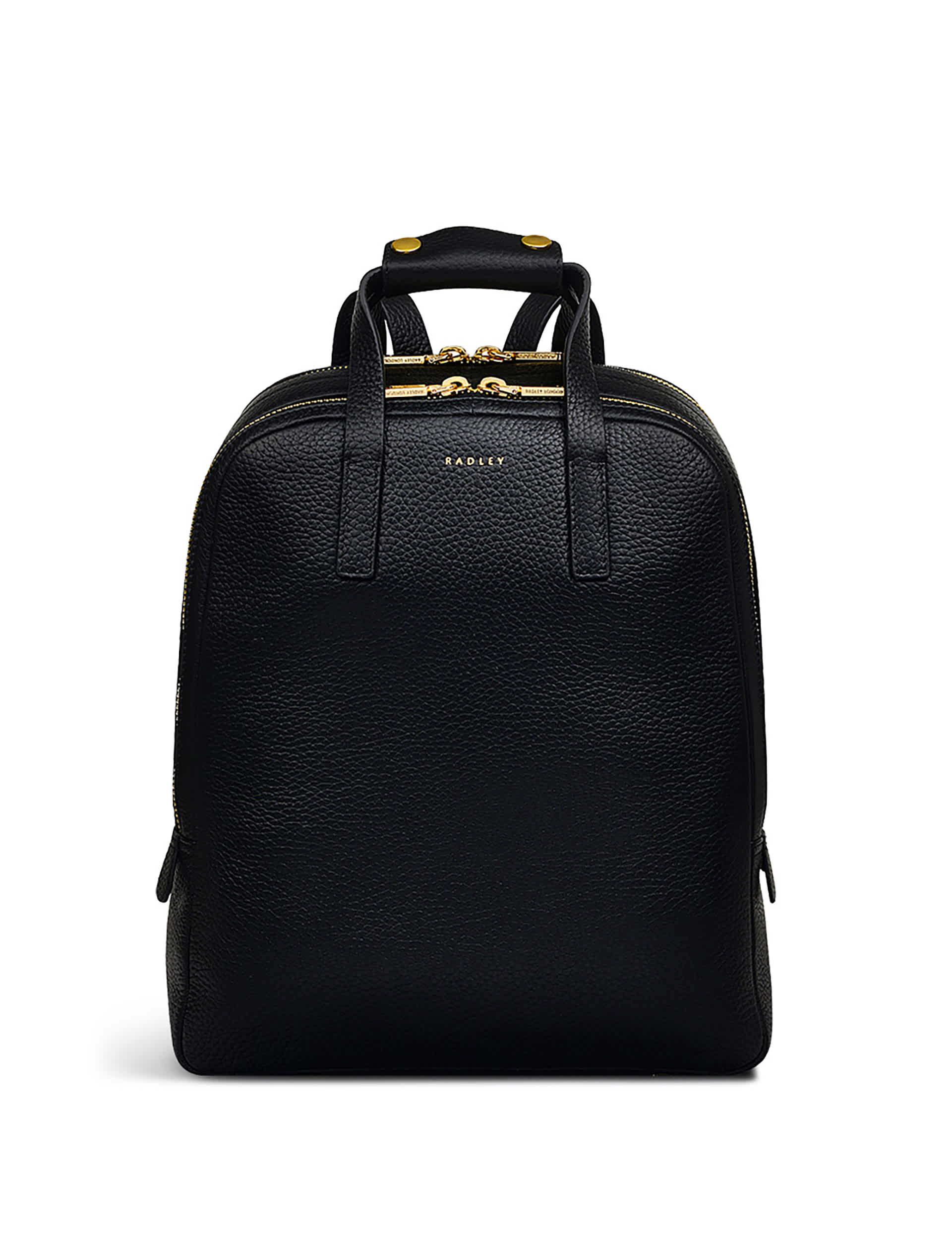 Radley Women's Dukes Place Icon Leather Zip Backpack - Black, Black