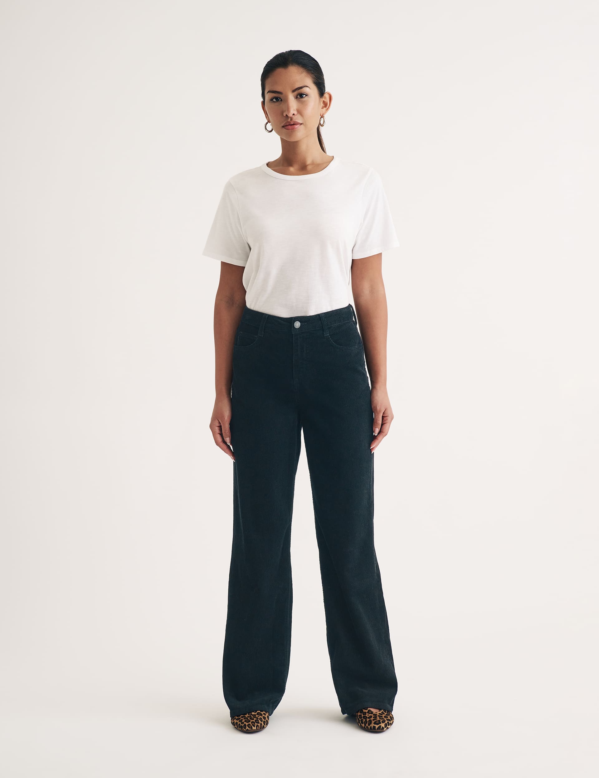 Nobody'S Child Women's Pure Cotton Cord Wide Leg Trousers