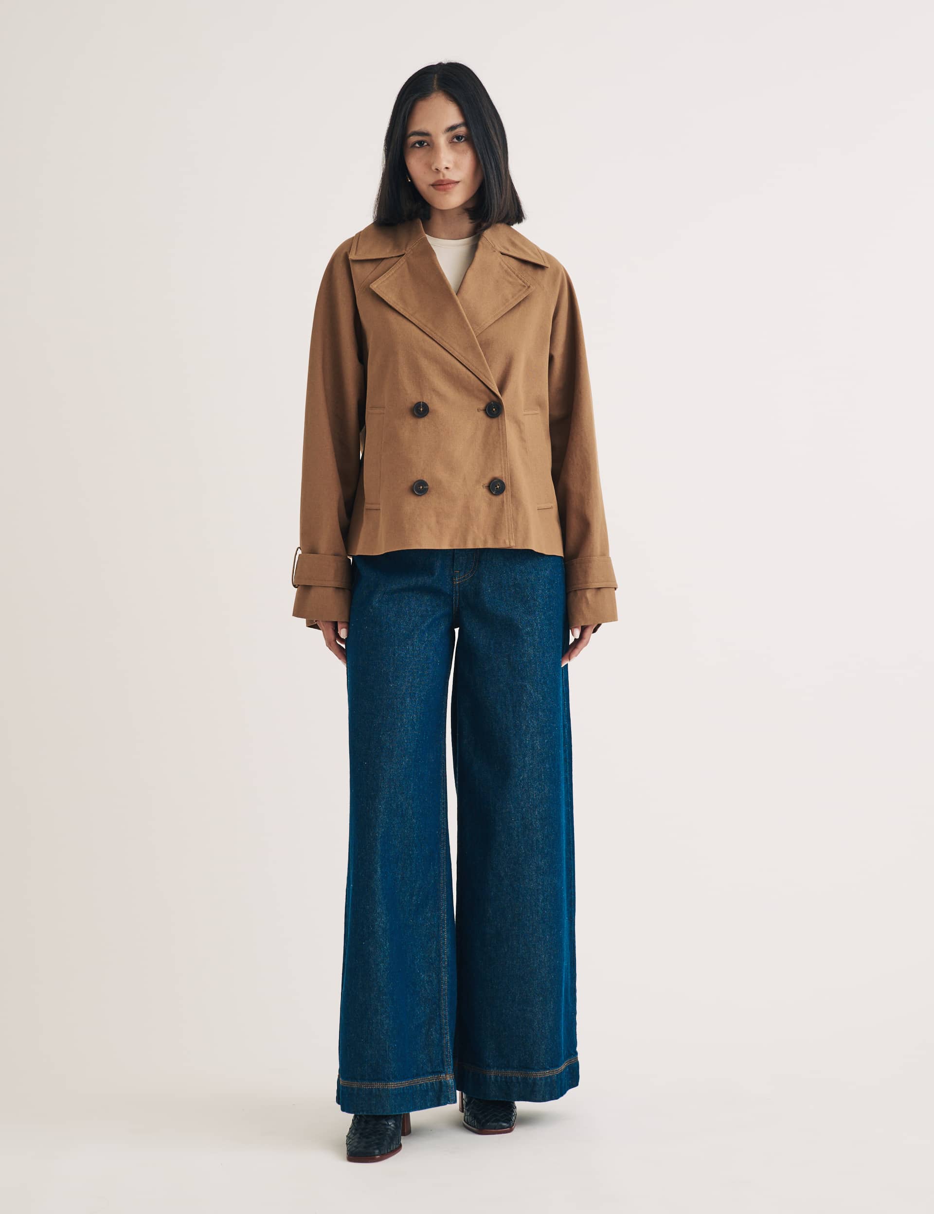 Nobody'S Child Women's Pure Cotton Double Breasted Trench Coat