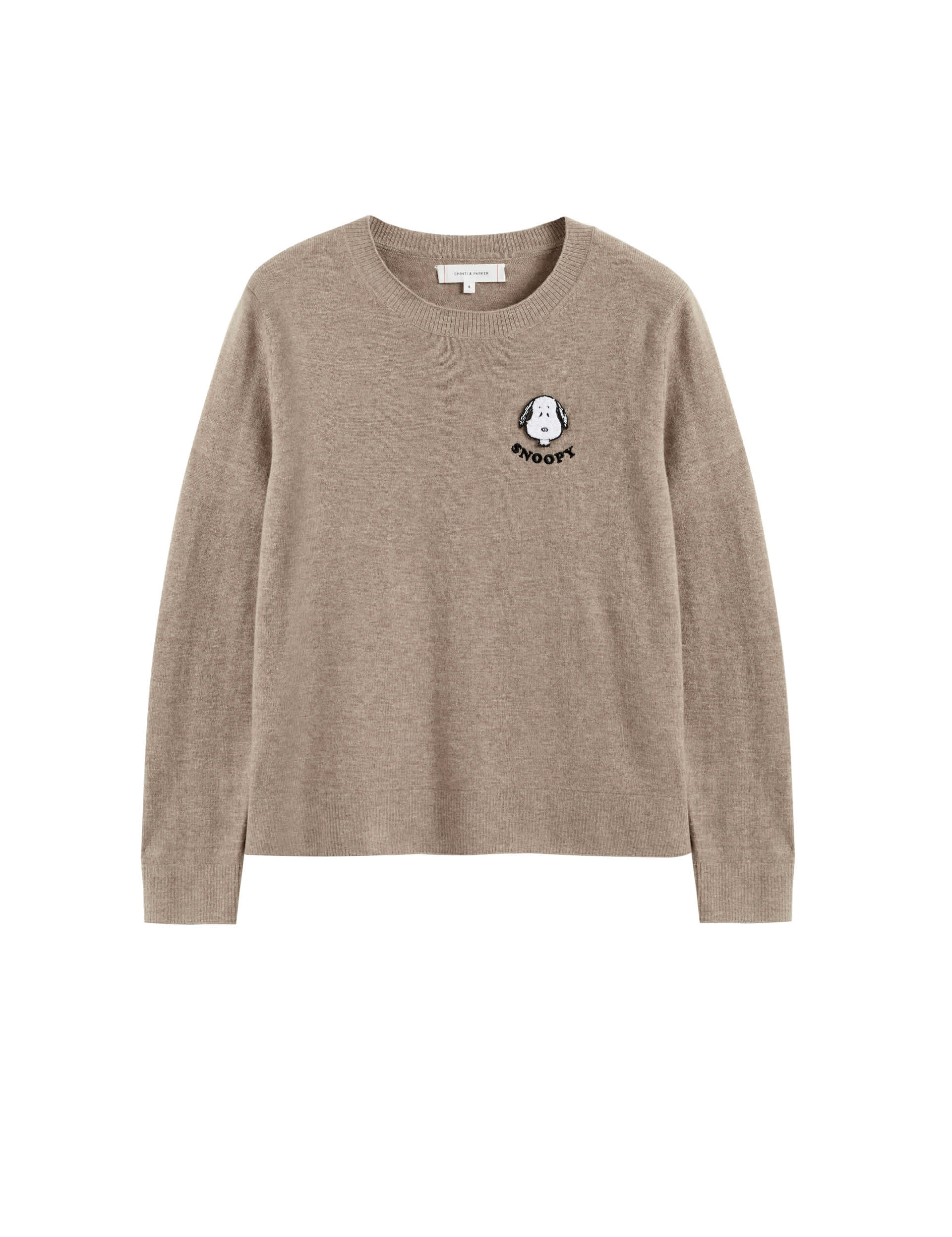 Chinti & Parker X Peanuts Women's Wool Rich Snoopy Jumper with Cashmere - Truffle, Truffle