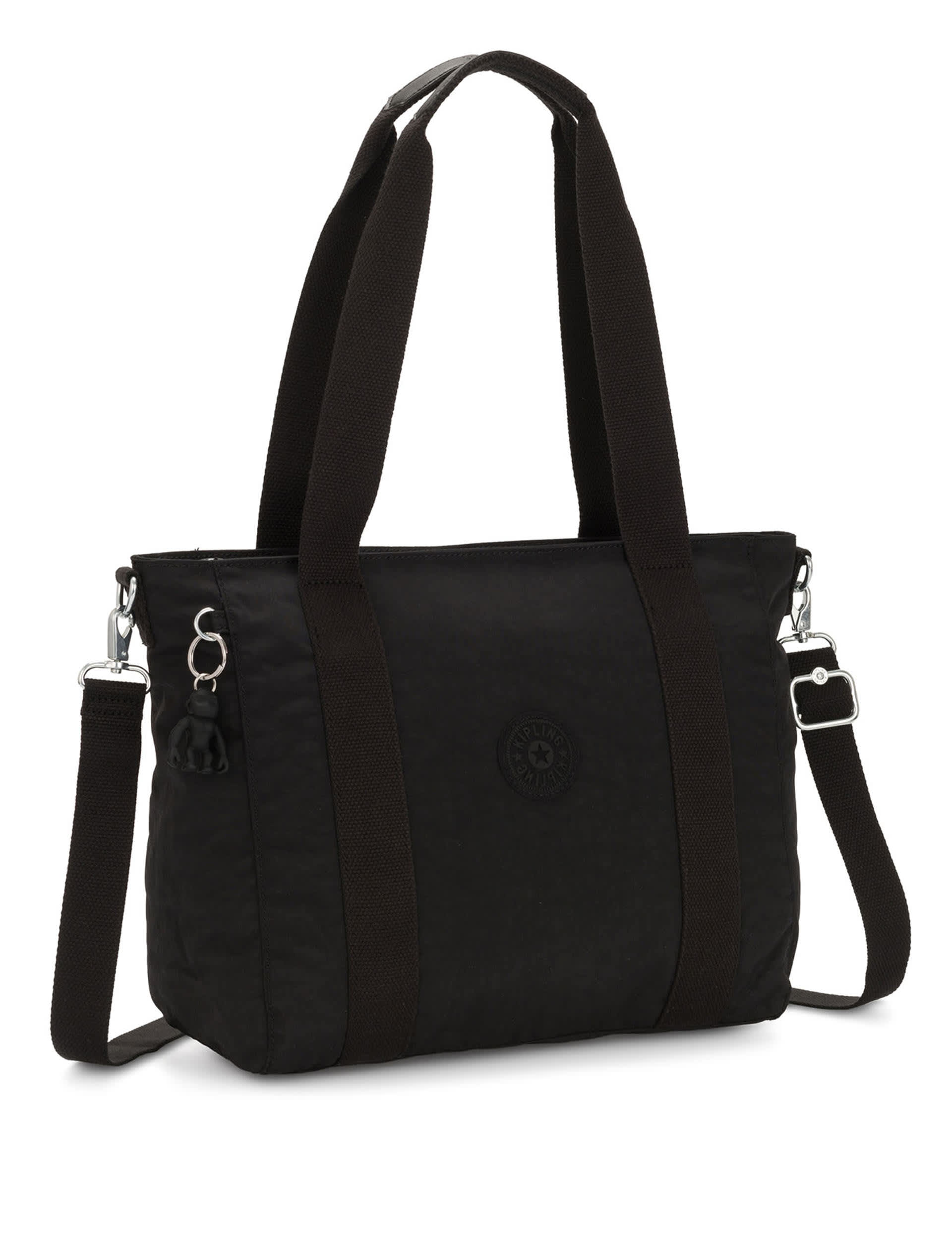 Kipling Women's Asseni Water Resistant Tote Bag - Black, Black