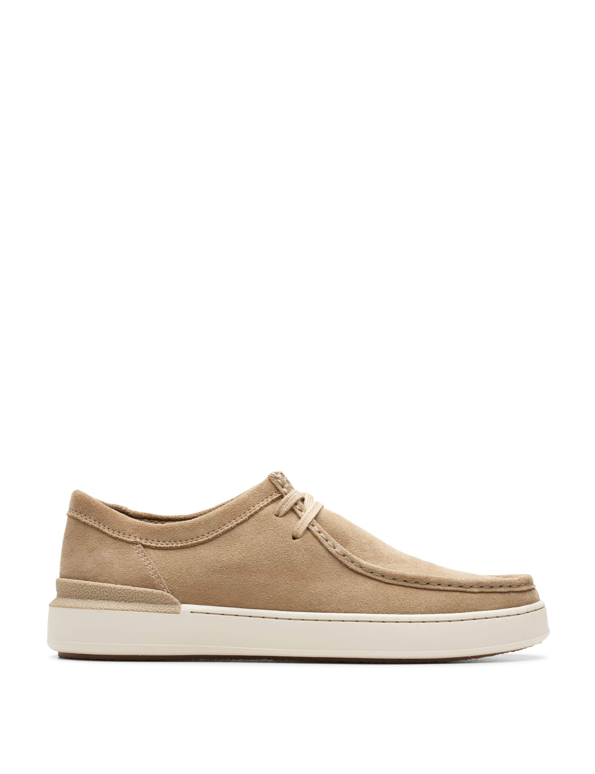 Clarks Men's Suede Flat Shoes - 8 - Tan, Tan