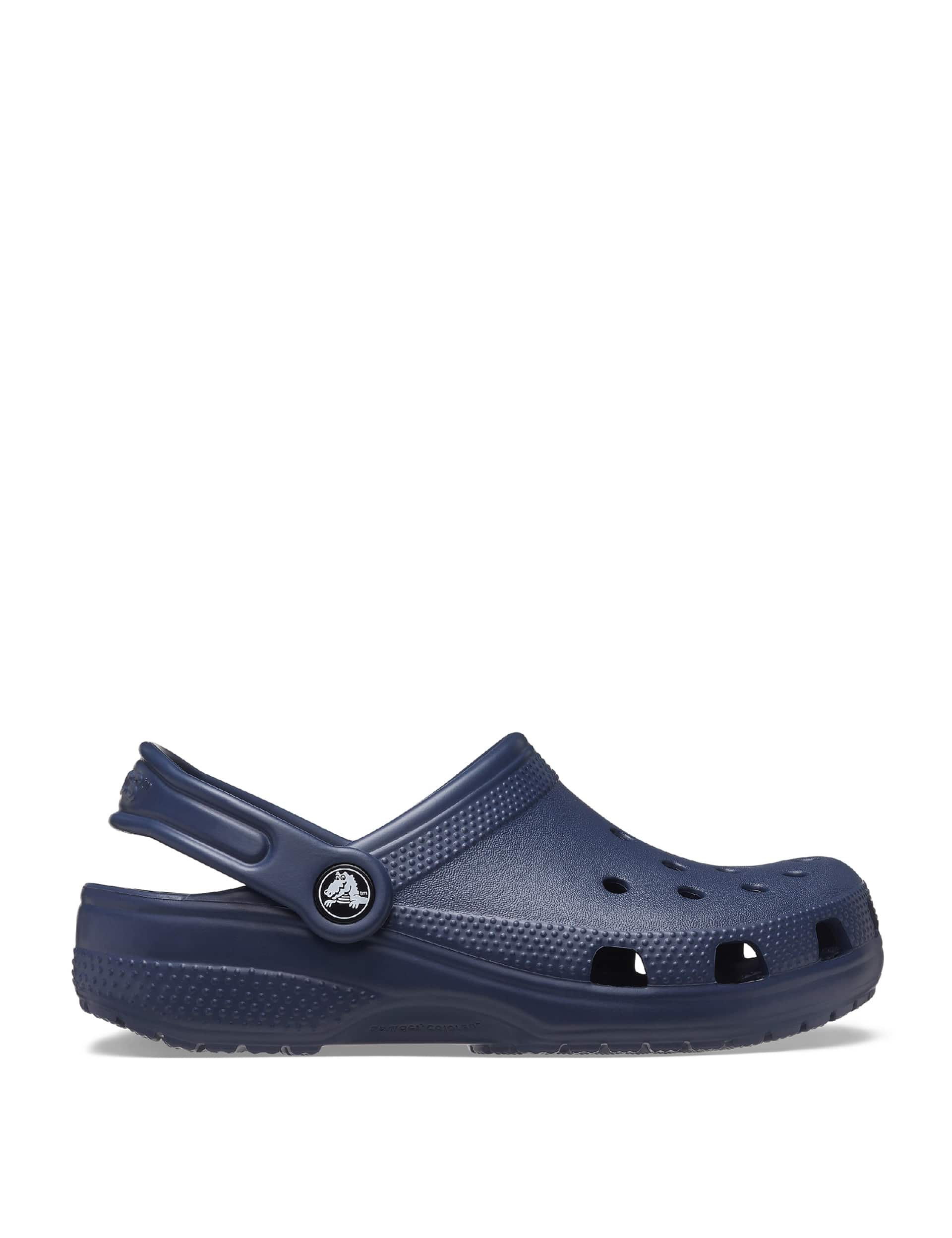 Crocs Kids Clogs - 8 S - Navy Mix, White,Navy Mix