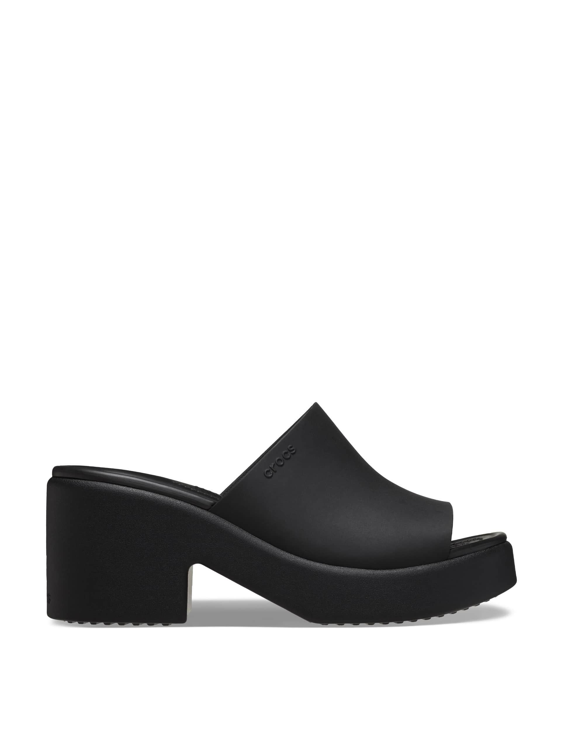 Crocs Women's Block Heel Mules - 6 - Black, Black