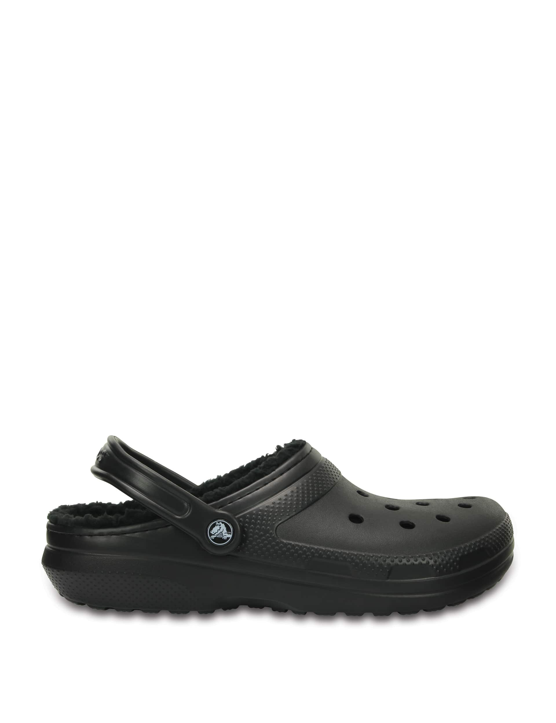 Crocs Womens Mens Classic Fleece Lined Clogs - 9 - Black, Green,Black,Navy,Mushroom