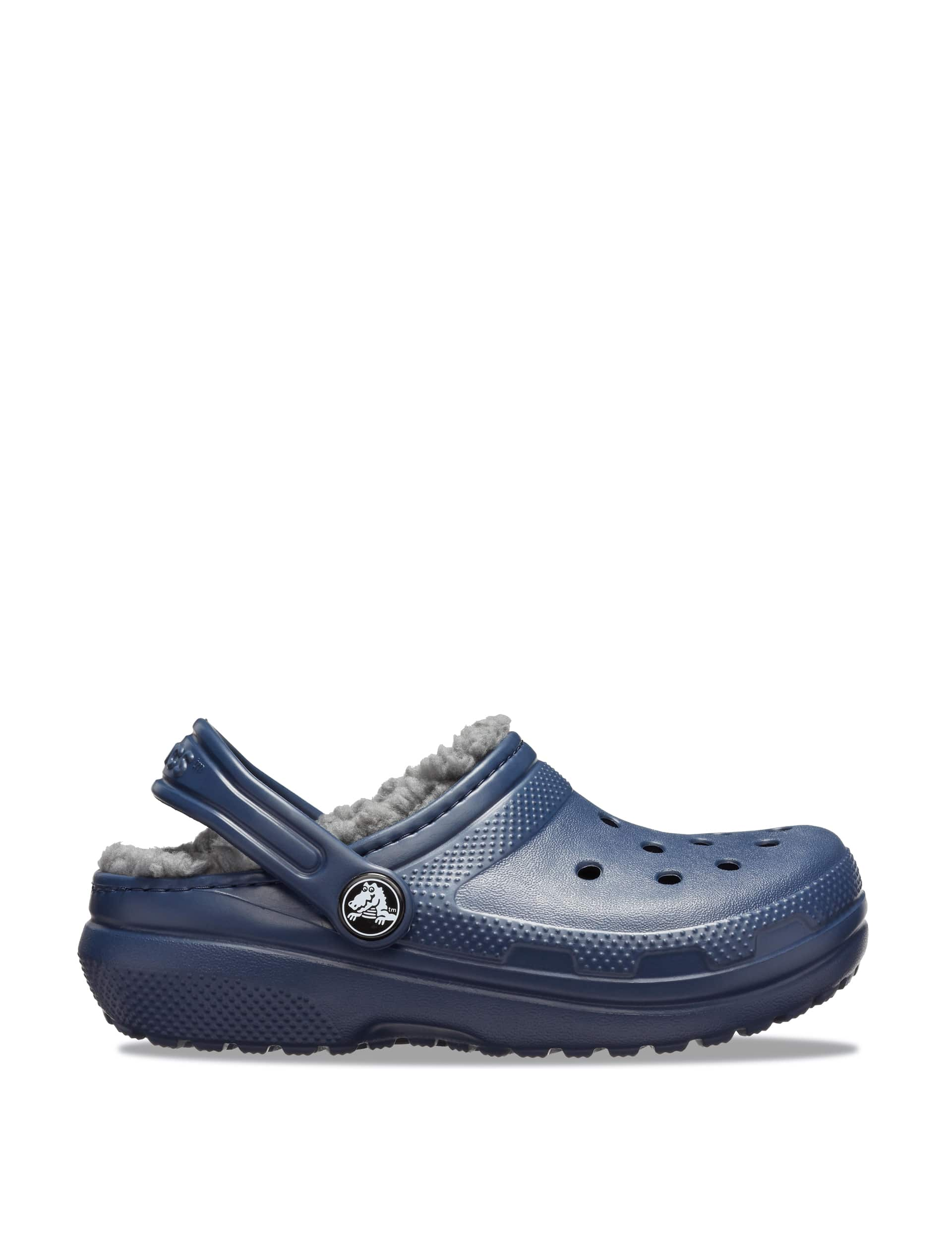 Crocs Kids Classic Fleece Lined Clogs (11 Small - 6 Large) - 4 - Navy, Navy