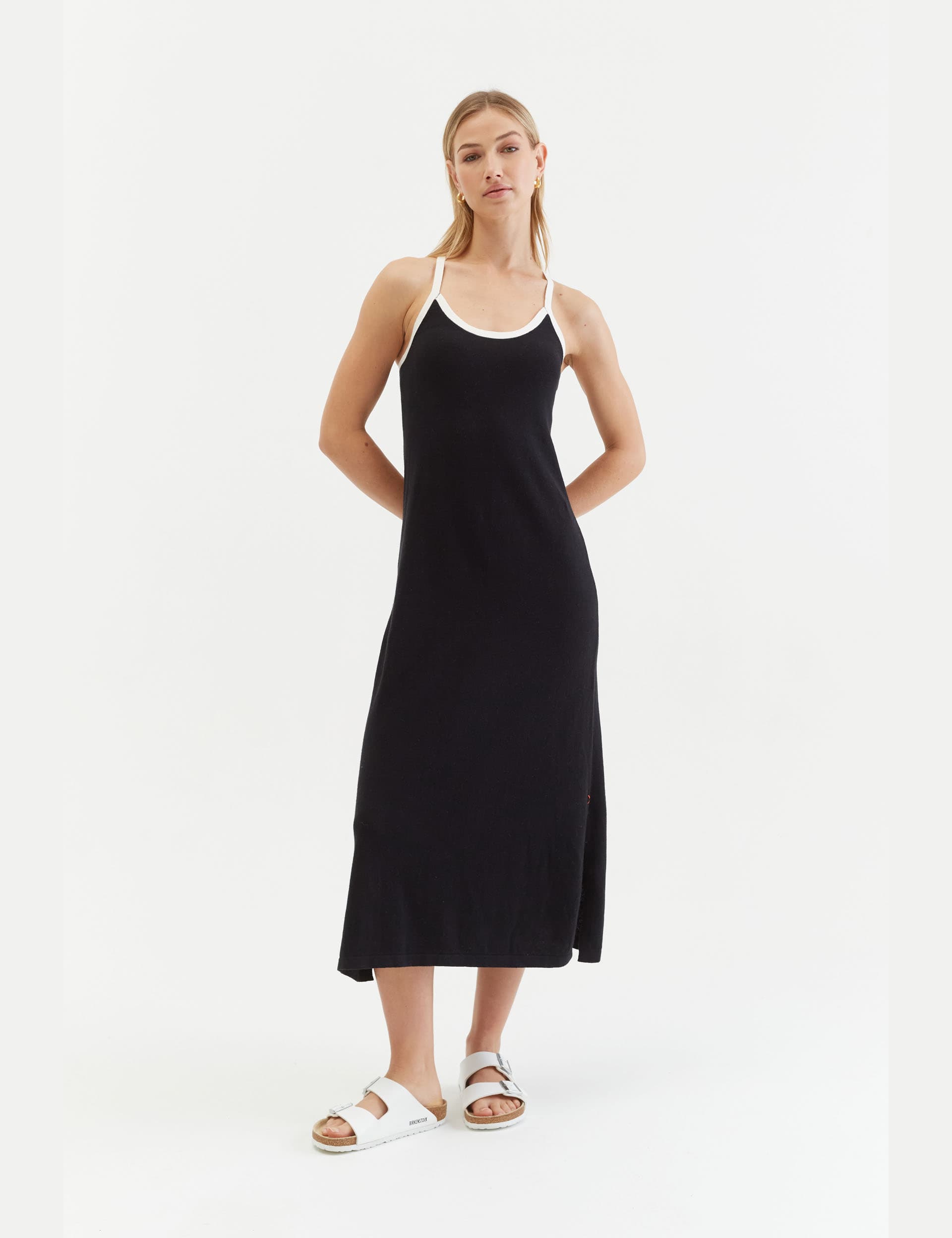 Chinti & Parker Women's Cotton Rich Midaxi Slip Dress - XL - Black, Black