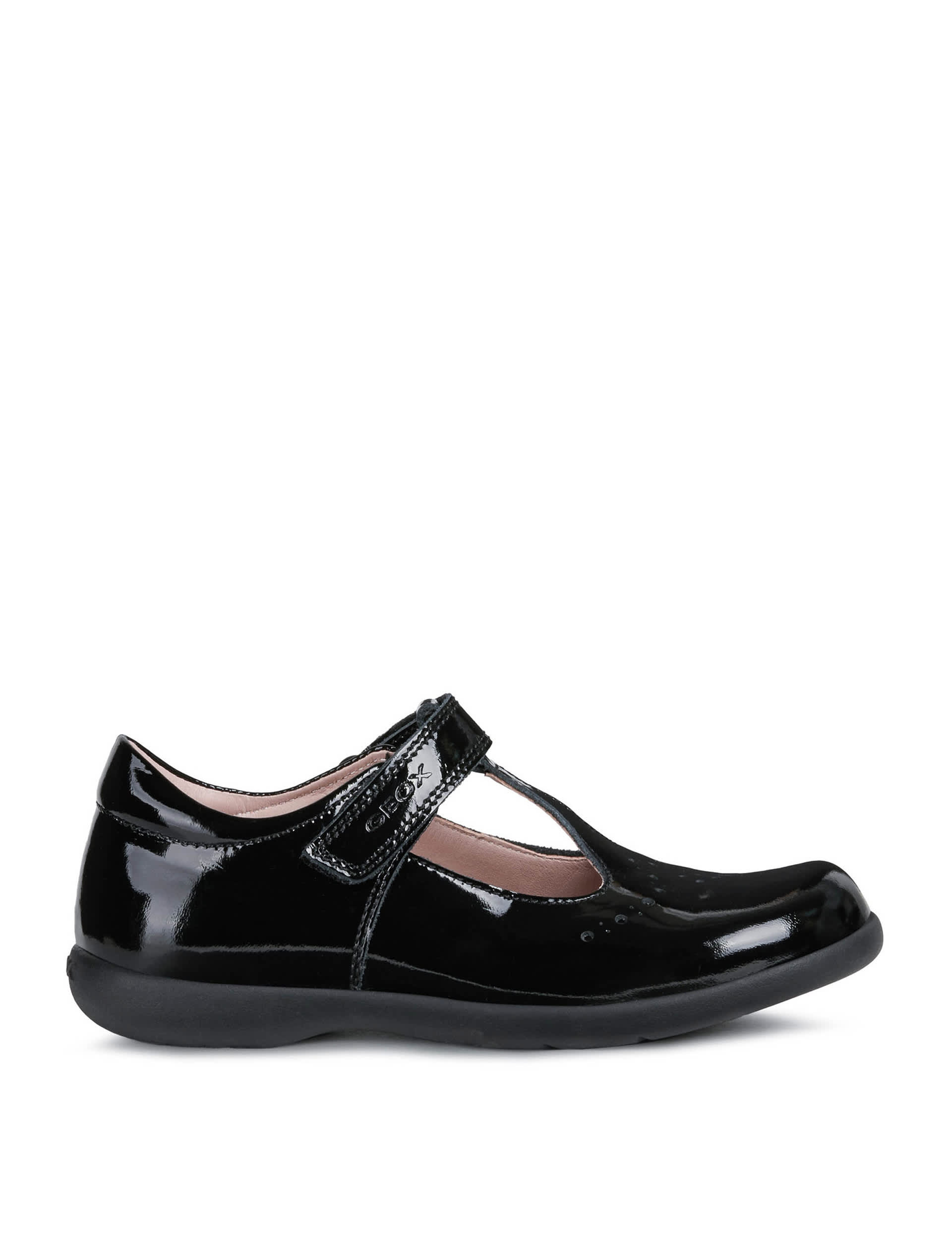 Geox Kids Patent Leather School Shoes (8 Small-12 Small) - 12 S - Black Patent, Black Patent