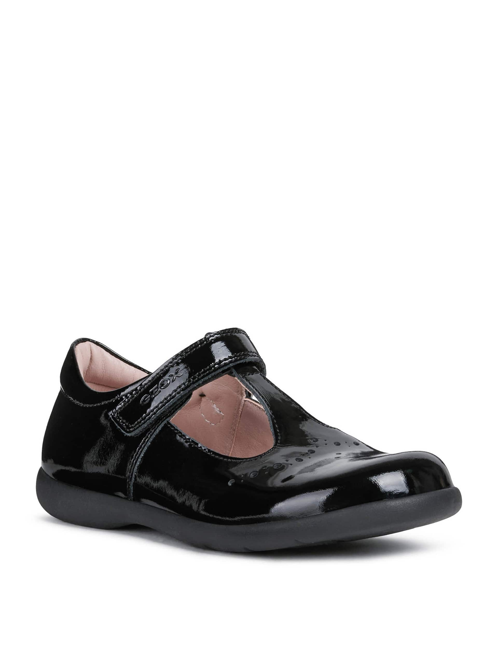 Geox Kids Patent Leather School Shoes (8 Small-12 Small) - 12 S - Black Patent, Black Patent