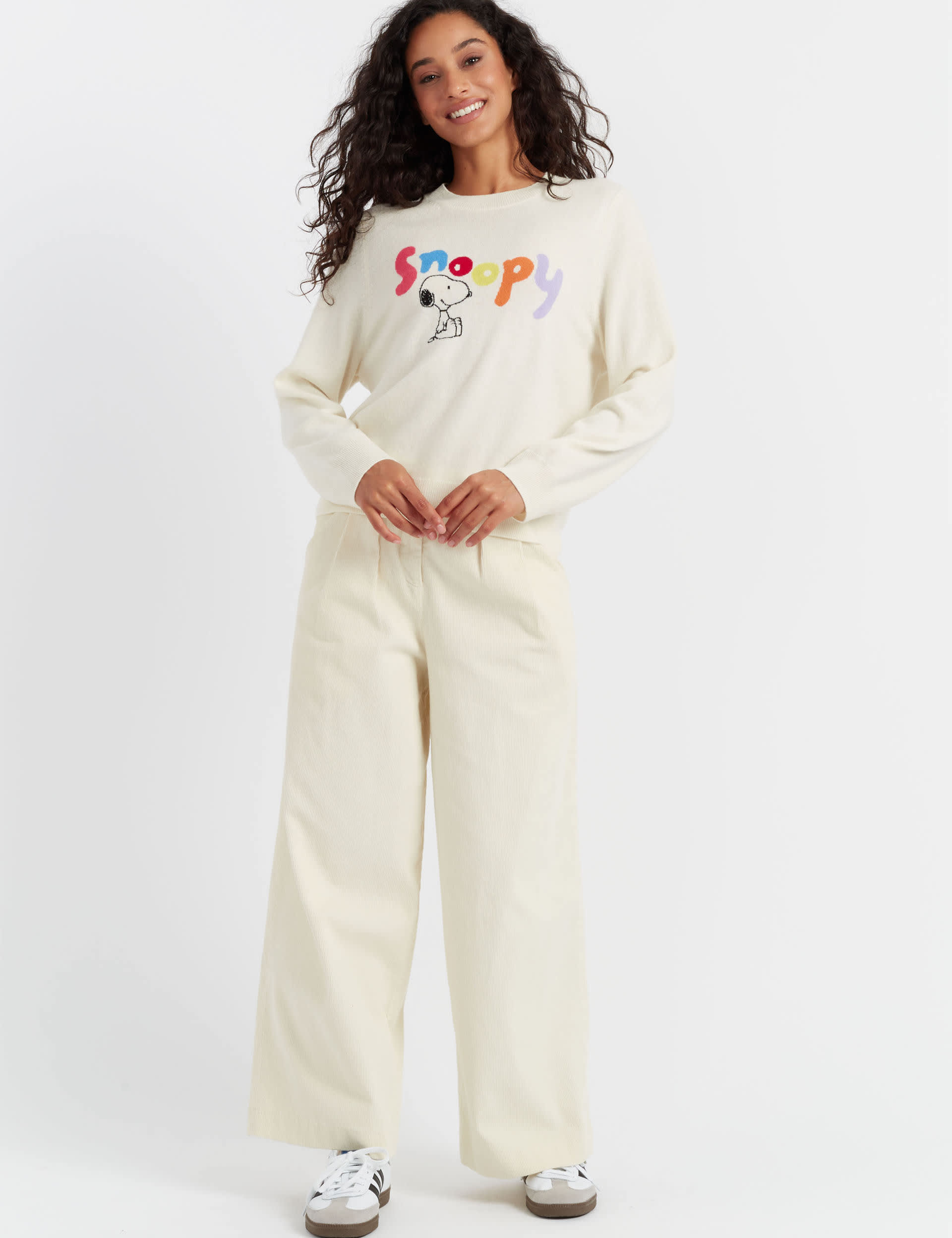 Chinti & Parker X Peanuts Women's Wool Rich Snoopy Jumper with Cashmere - Cream, Cream