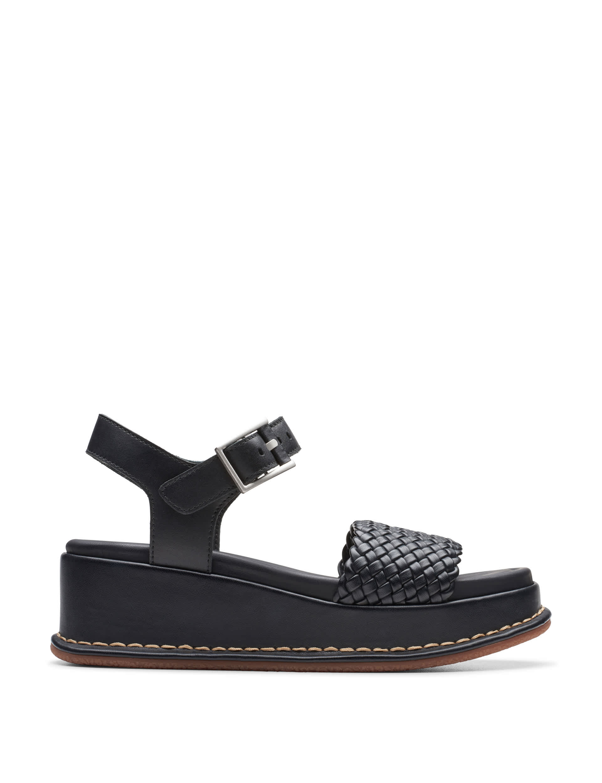Clarks Women's Leather Wedge Sandals