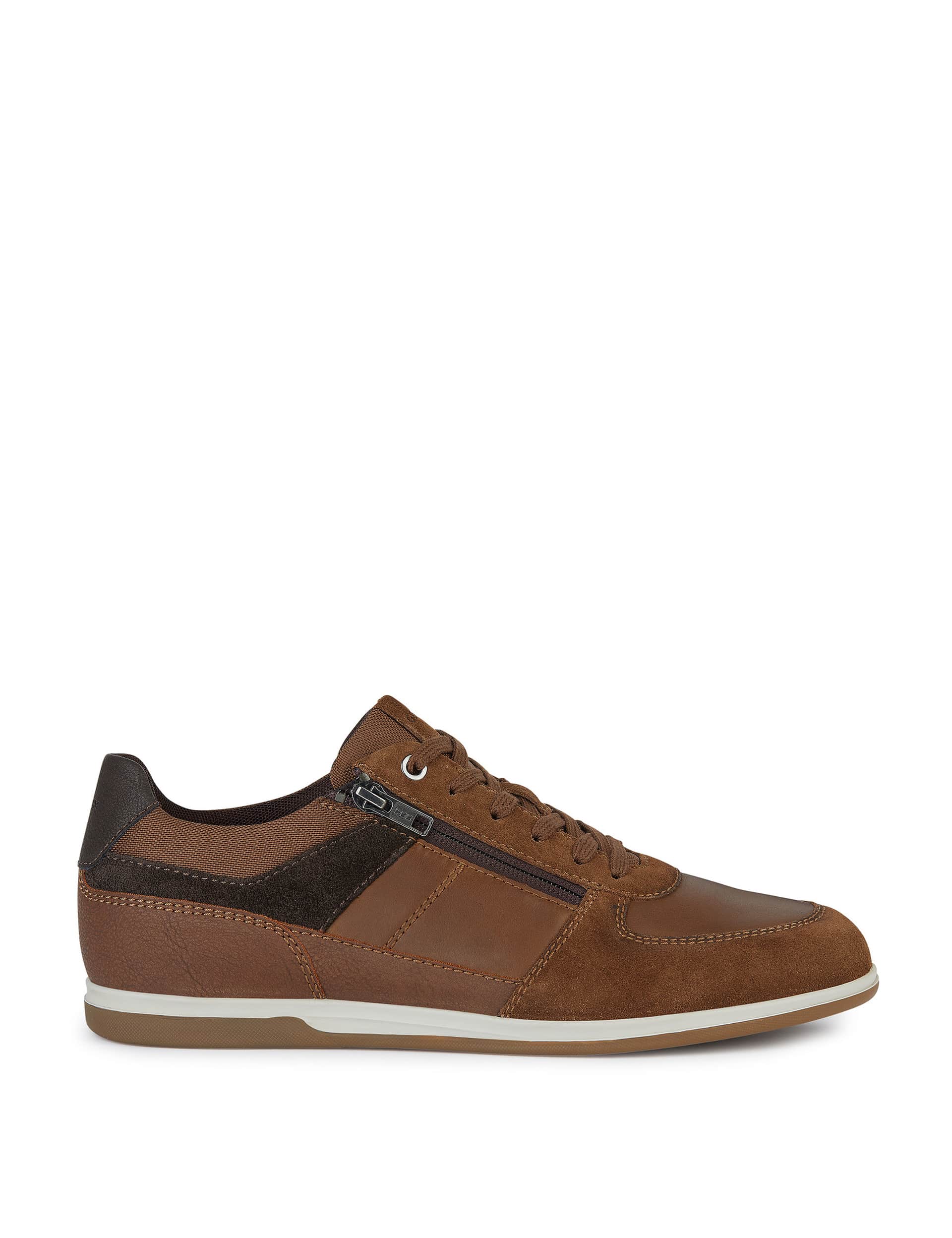 Geox Men's Leather & Suede Lace Up Trainers