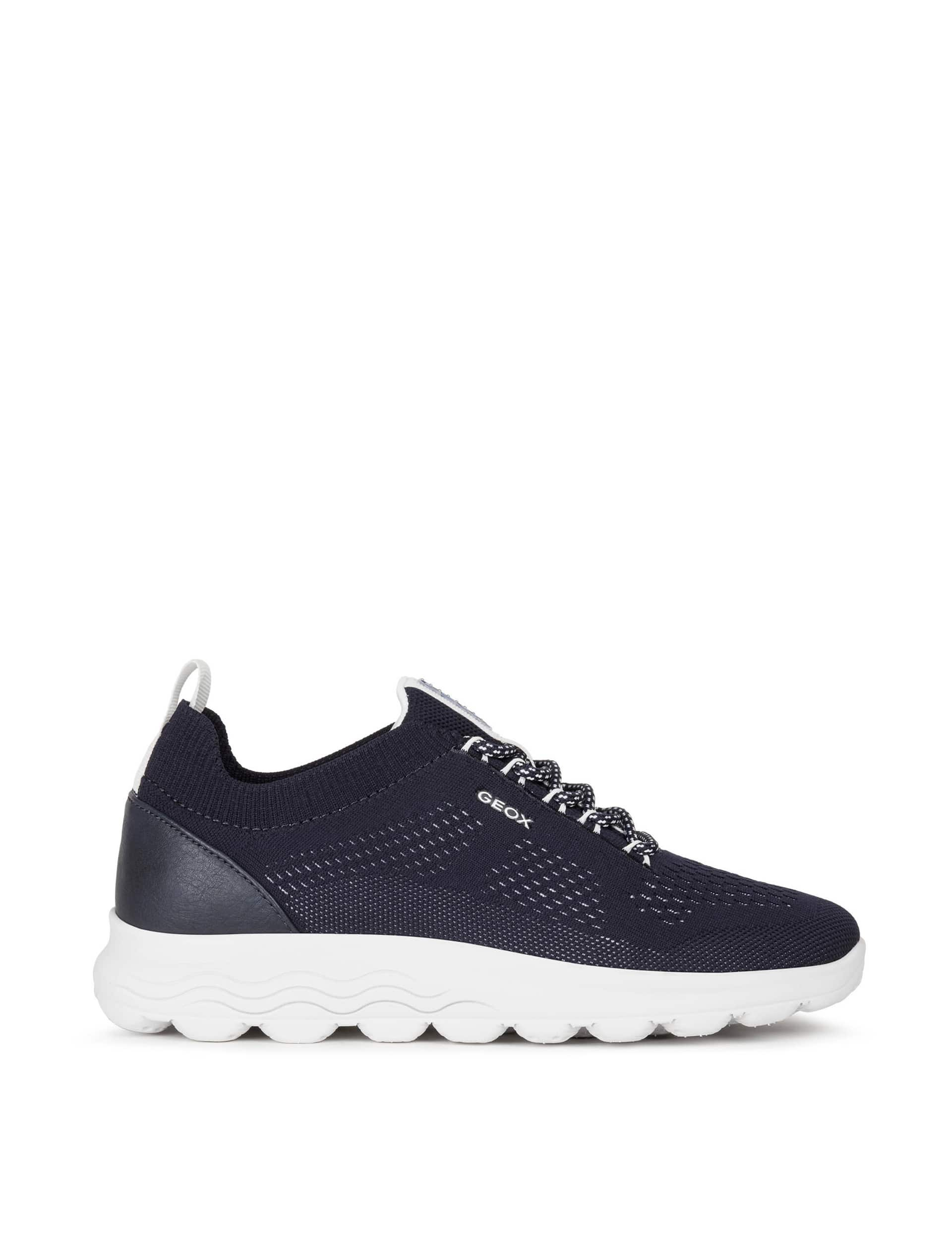 Geox Women's Knitted Lace Up Trainers - 5 - Navy, Navy