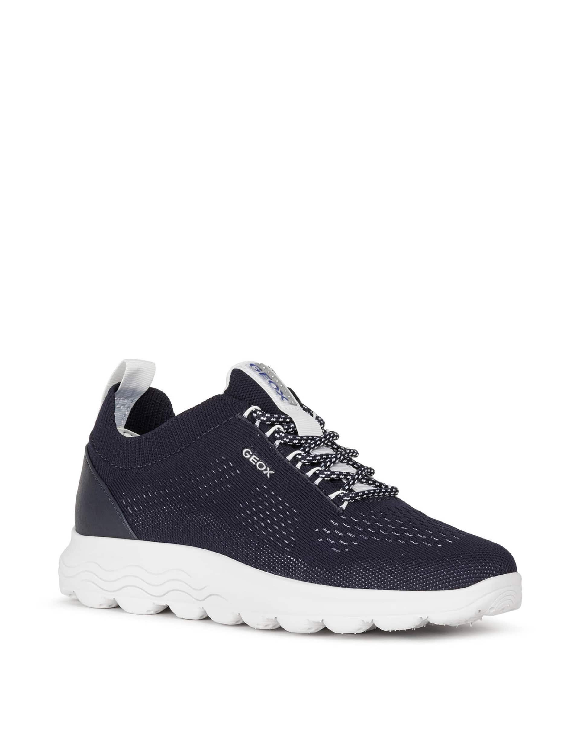 Geox Women's Knitted Lace Up Trainers - 3 - Navy, Navy