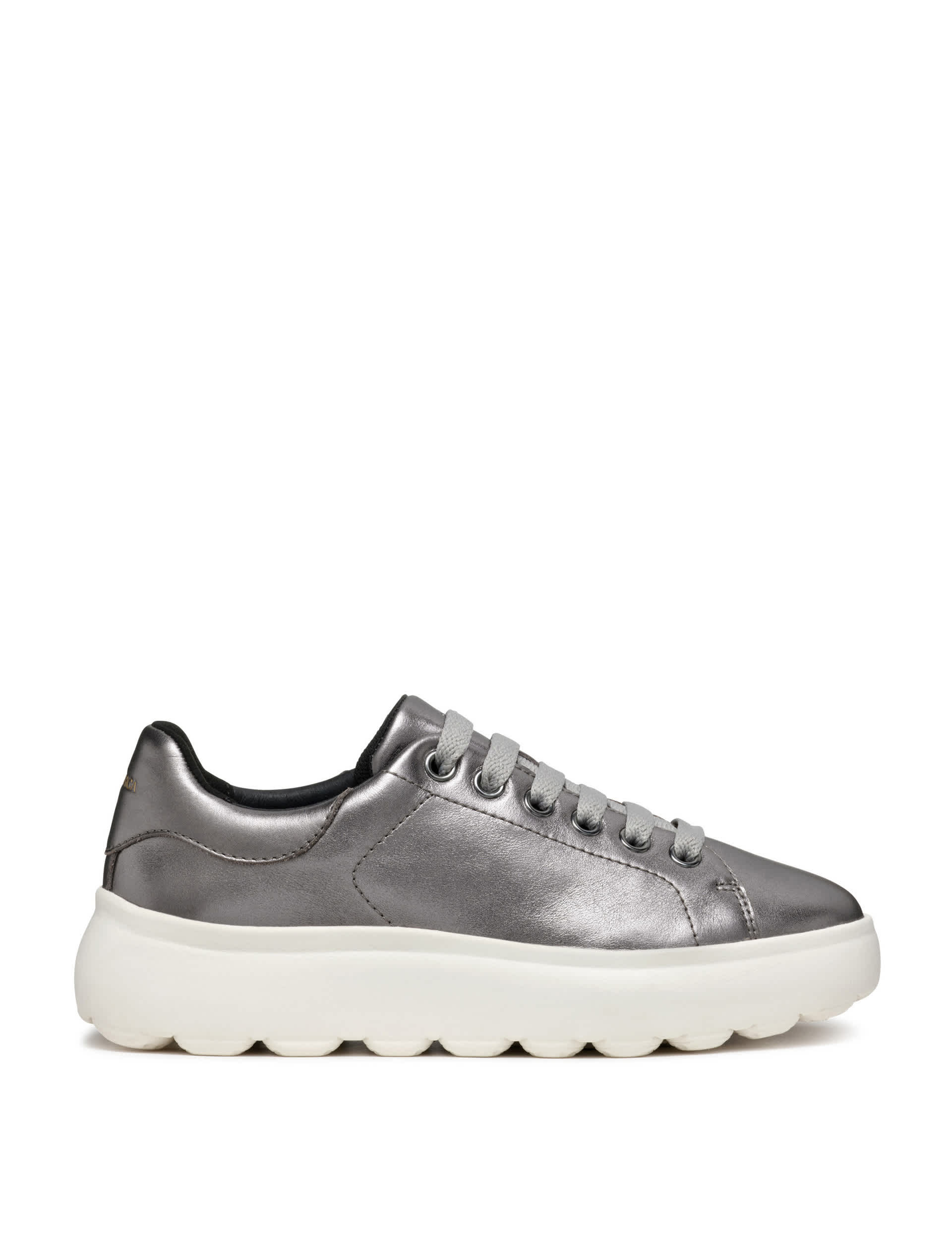 Geox Women's Metallic Trainers - 5 - Silver, Silver