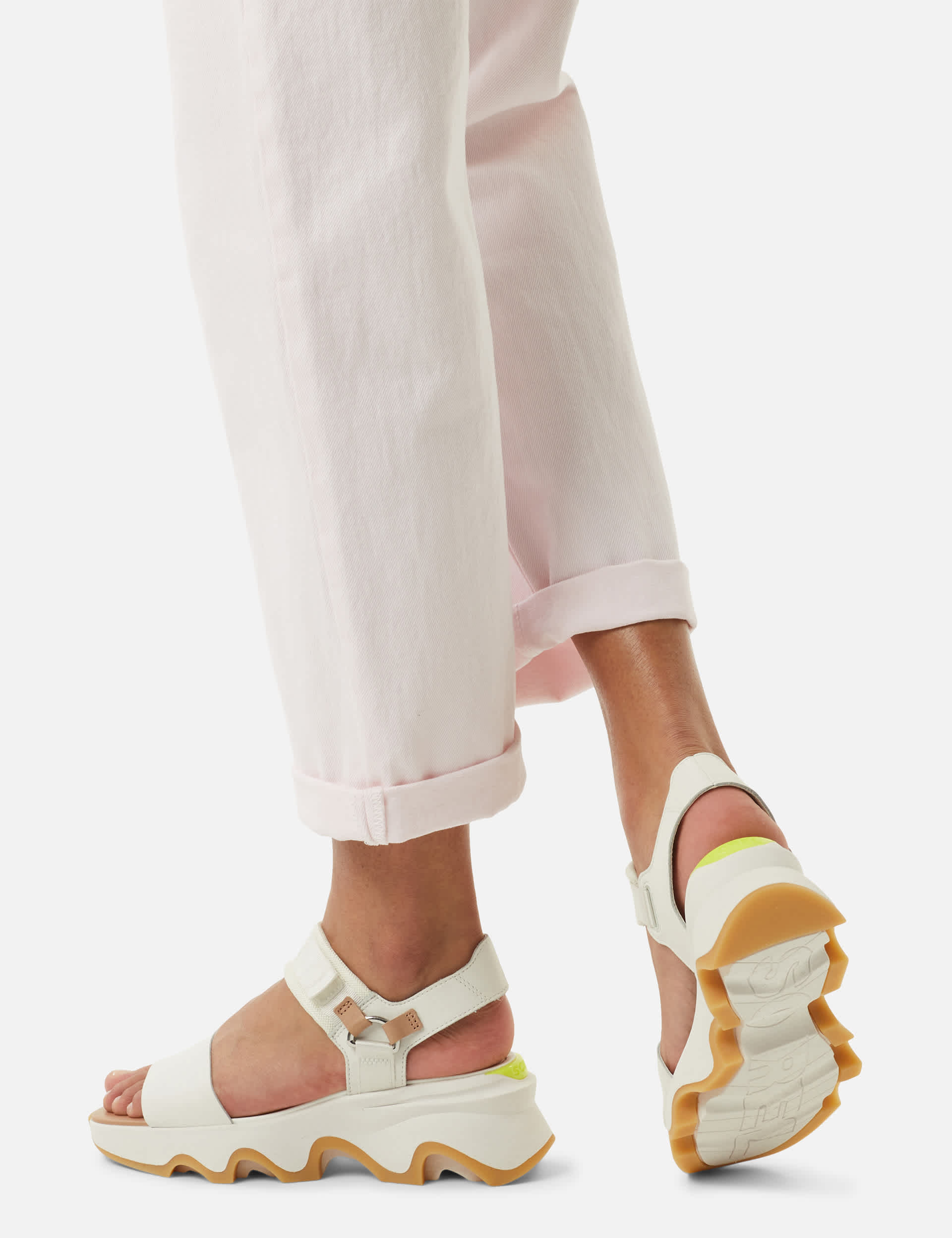 Sorel Women's Leather Riptape Flatform Sandals