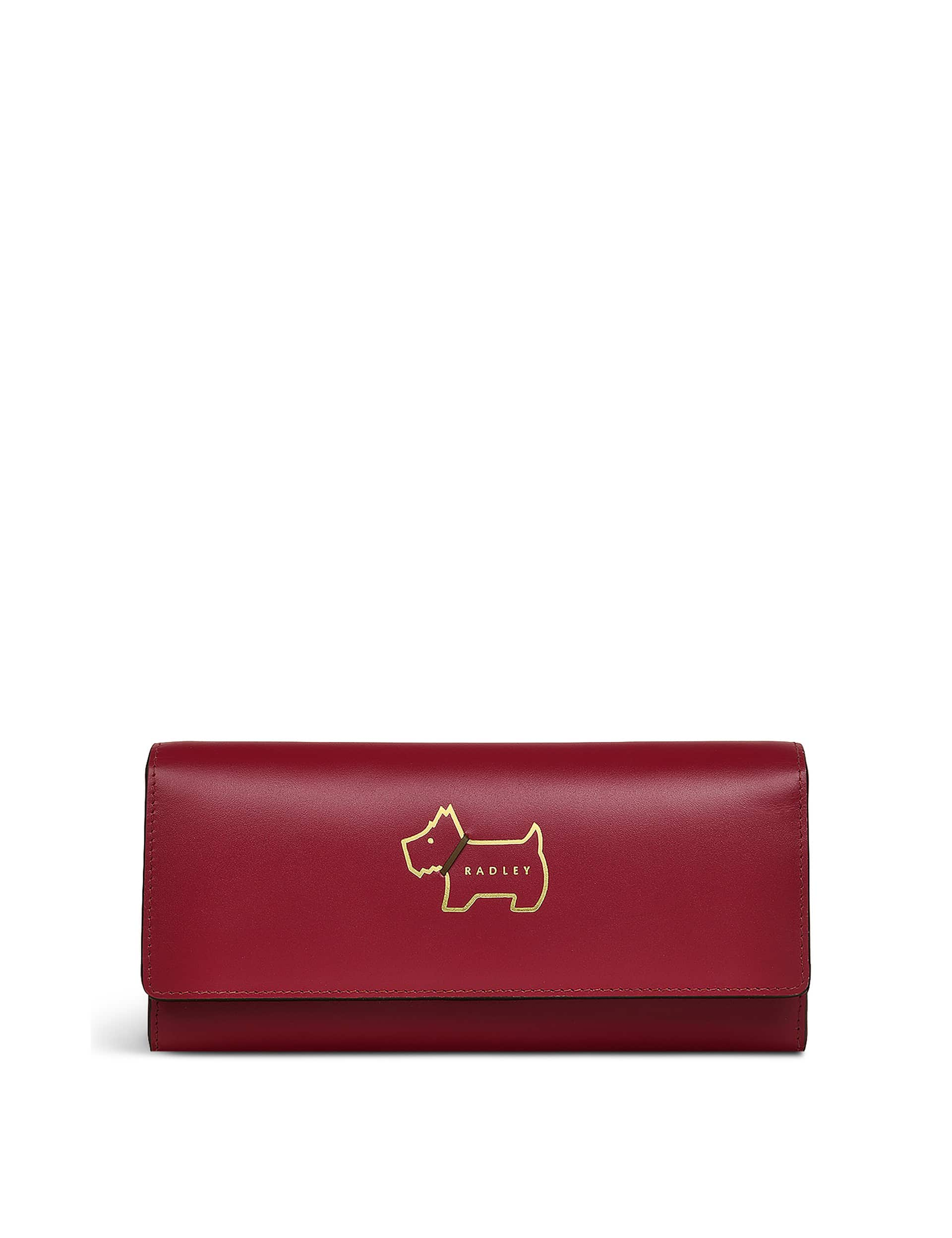 Radley Women's Heritage Dog Outline Leather Foldover Purse - Burgundy Mix, Burgundy Mix