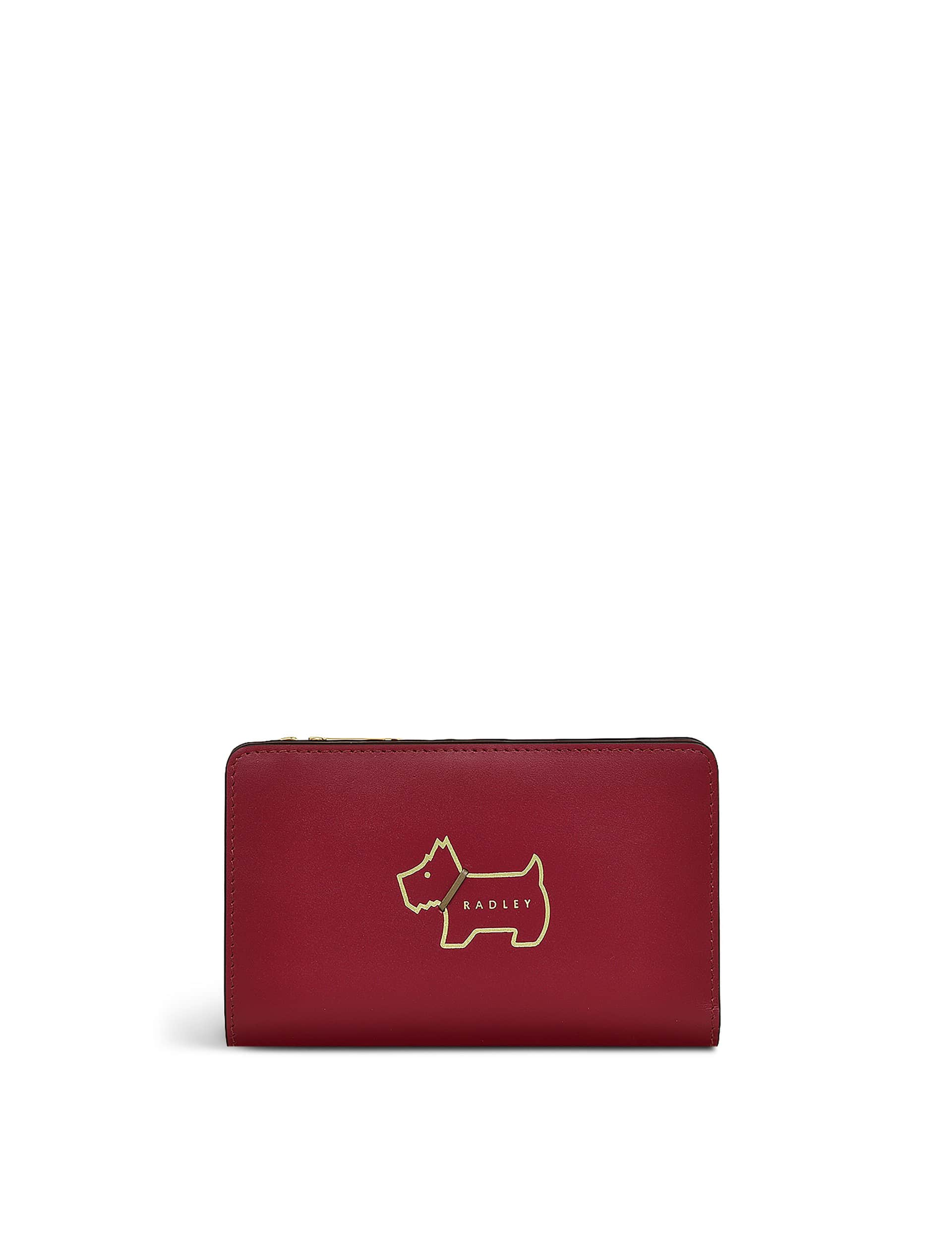 Radley Women's Heritage Dog Outline Leather Purse - Burgundy, Burgundy