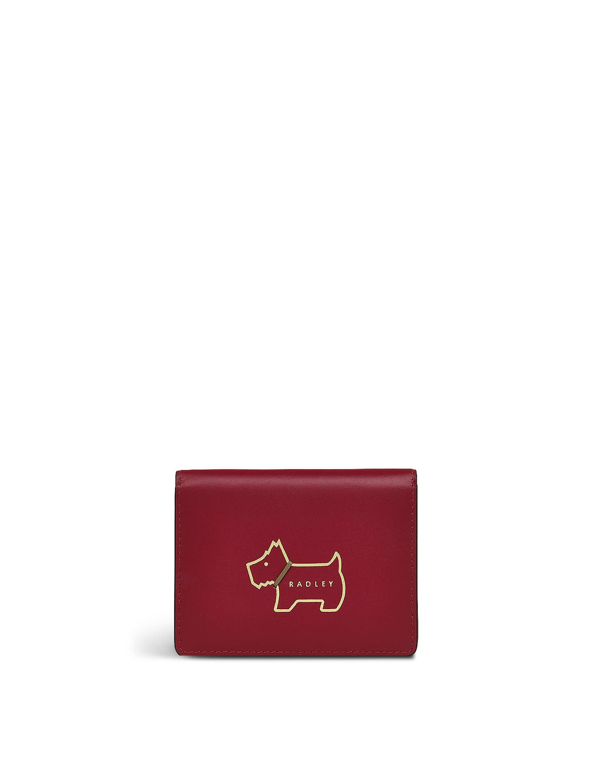 Radley Women's Heritage Dog Outline Leather Cardholder - Burgundy, Burgundy