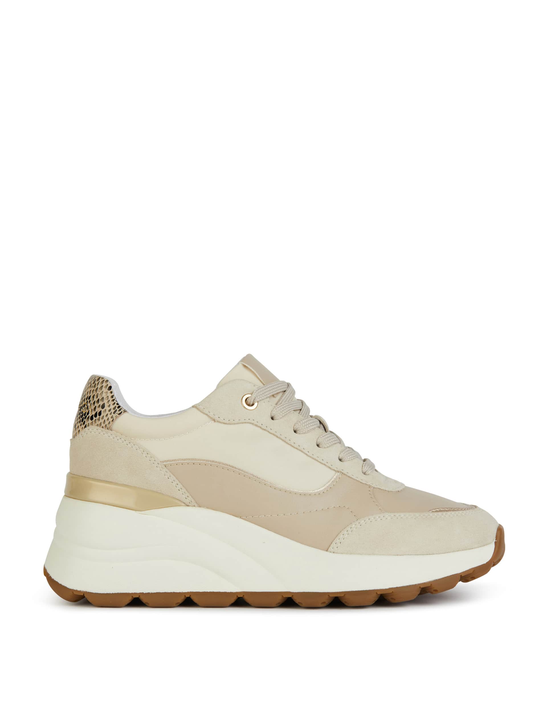 Geox Women's Lace Up Colour Block Trainers
