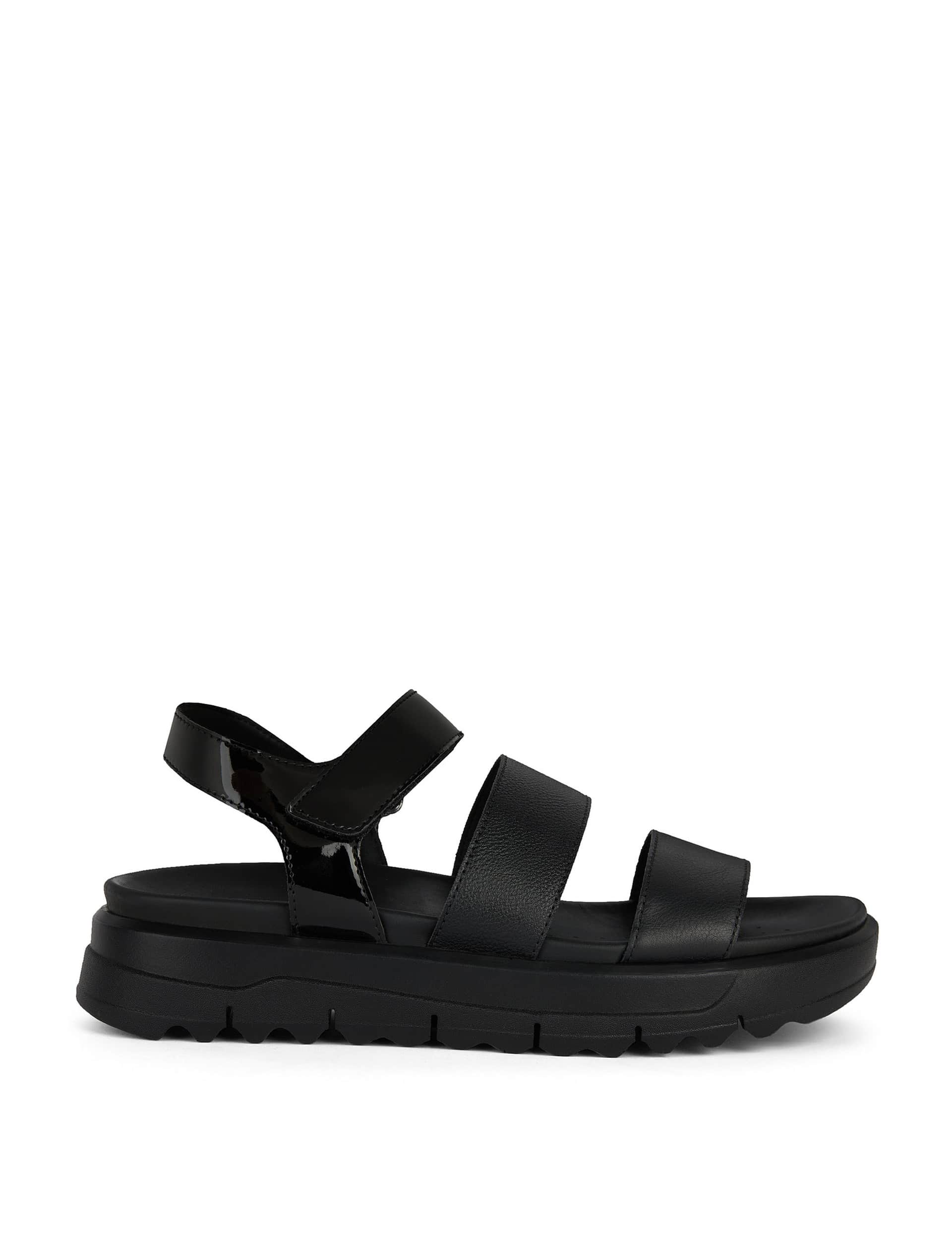 Geox Women's Xand 2.1s Leather Flatform Sandal