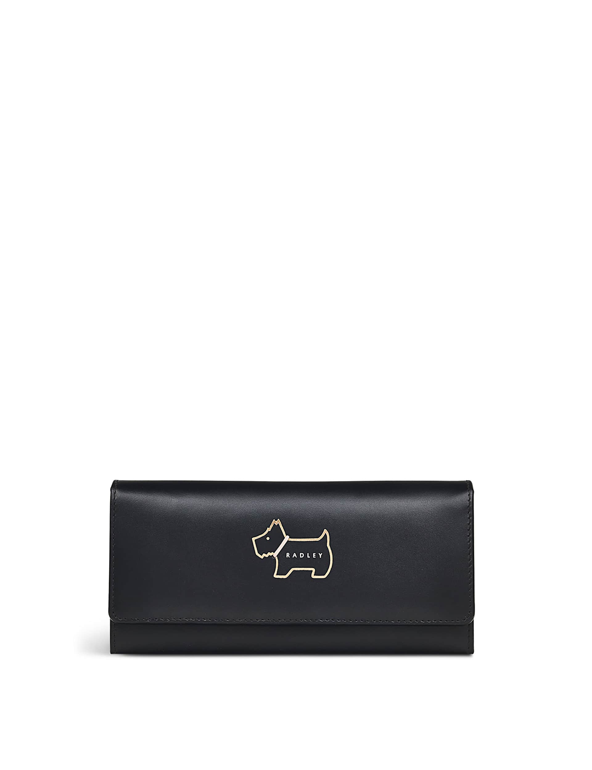 Radley Women's Heritage Dog Outline Leather Foldover Purse - Black, Black