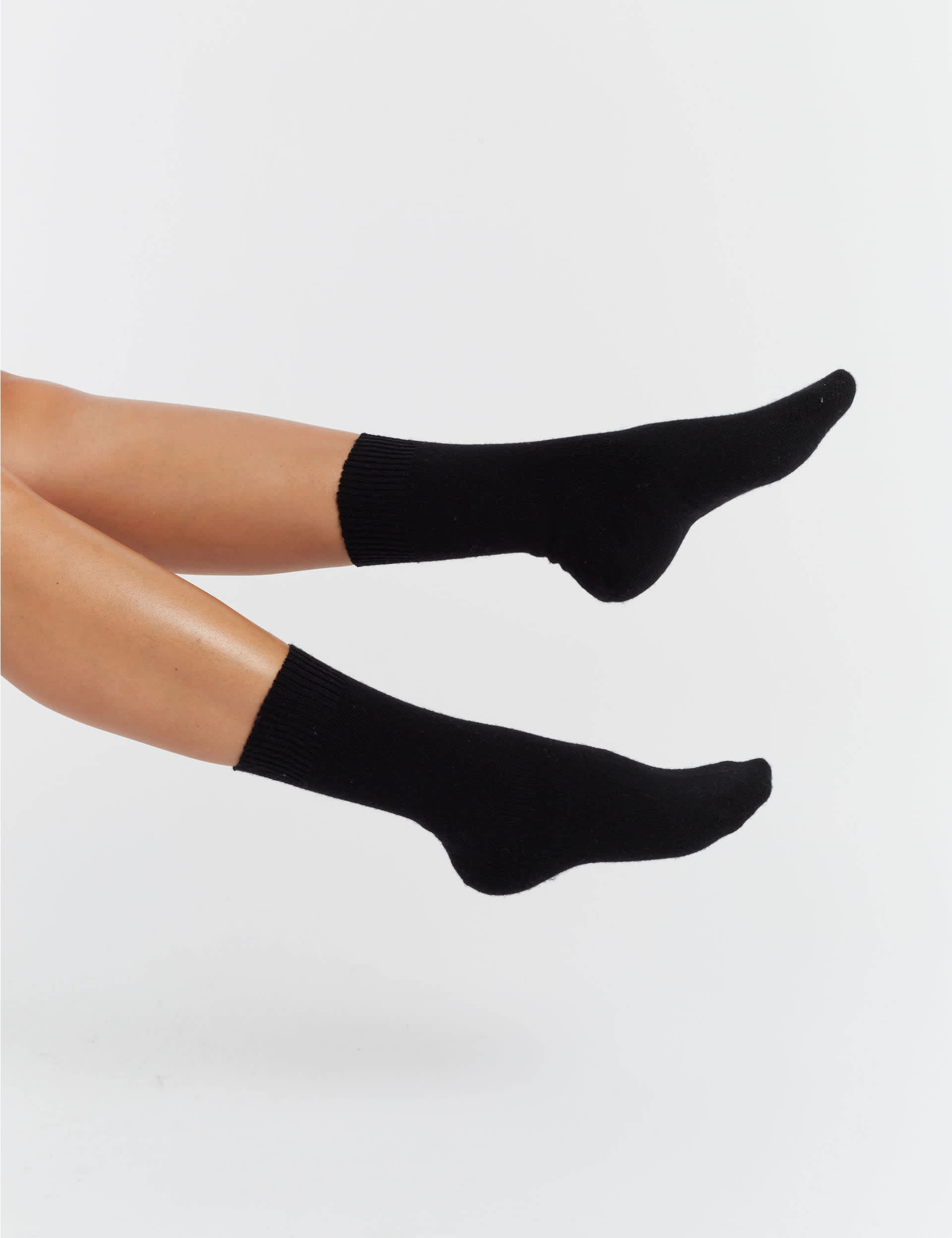 Chinti & Parker Women's Wool Rich Ankle High Socks with Cashmere - Black, Deep Red,Black,Biscuit,Oat