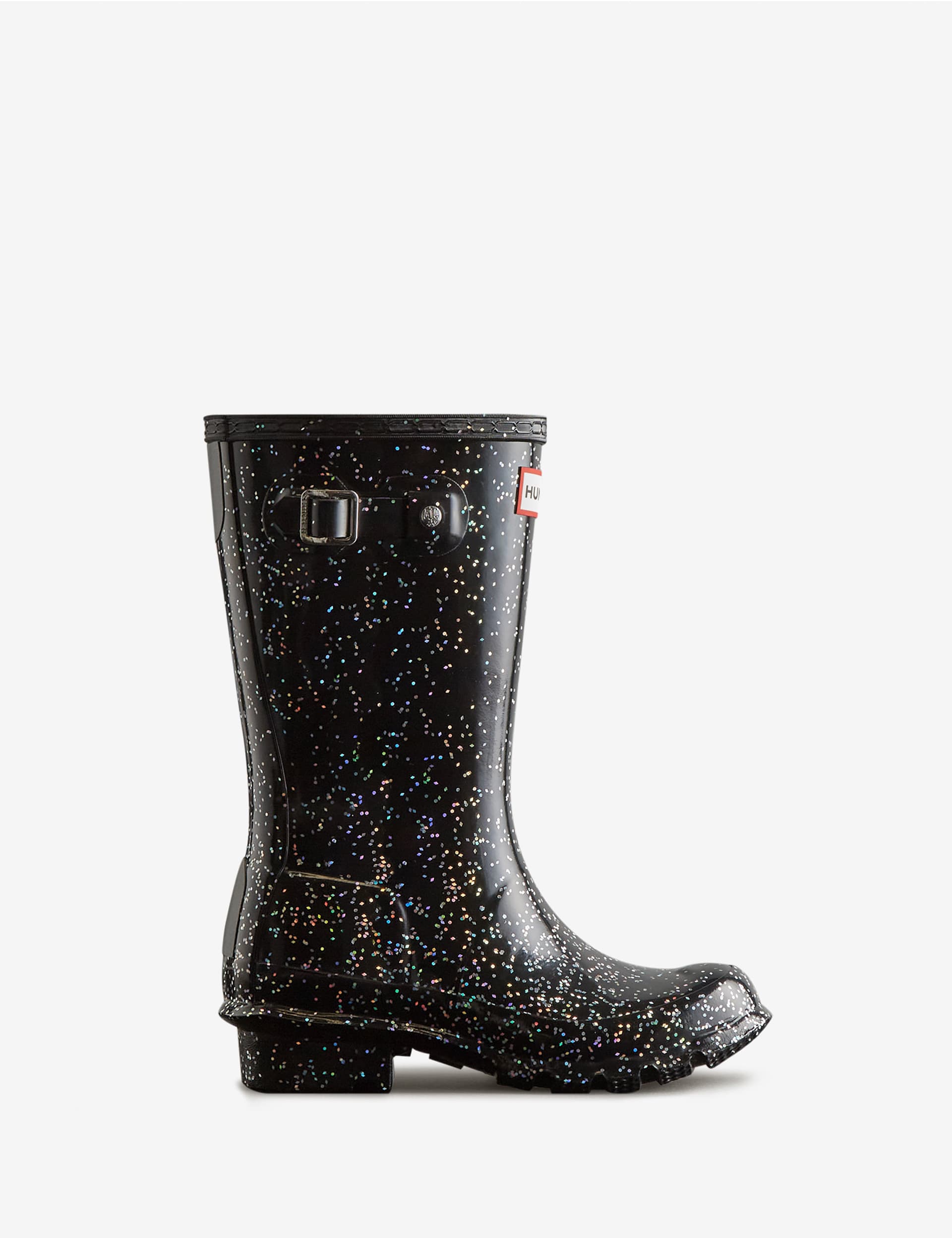 Hunter Kids Original Giant Glitter Wellies - 13 S - Black, Black