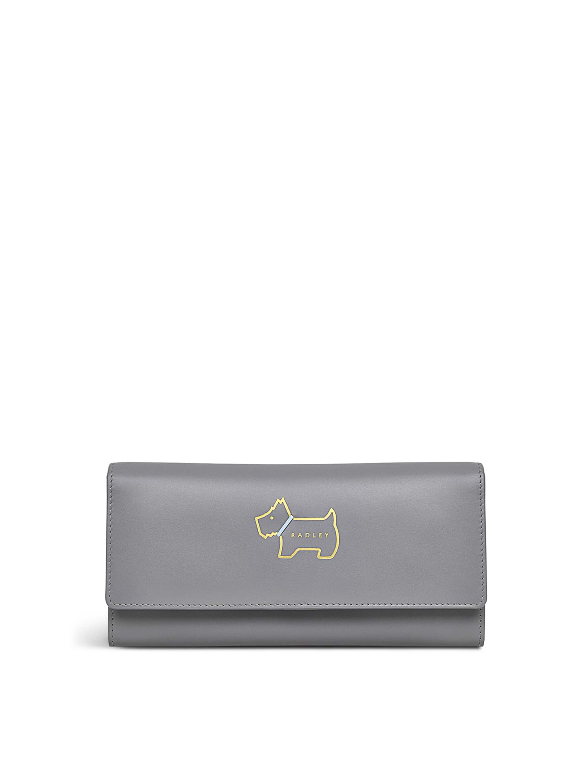 Radley Women's Heritage Outline Leather Foldover Purse - Grey, Grey