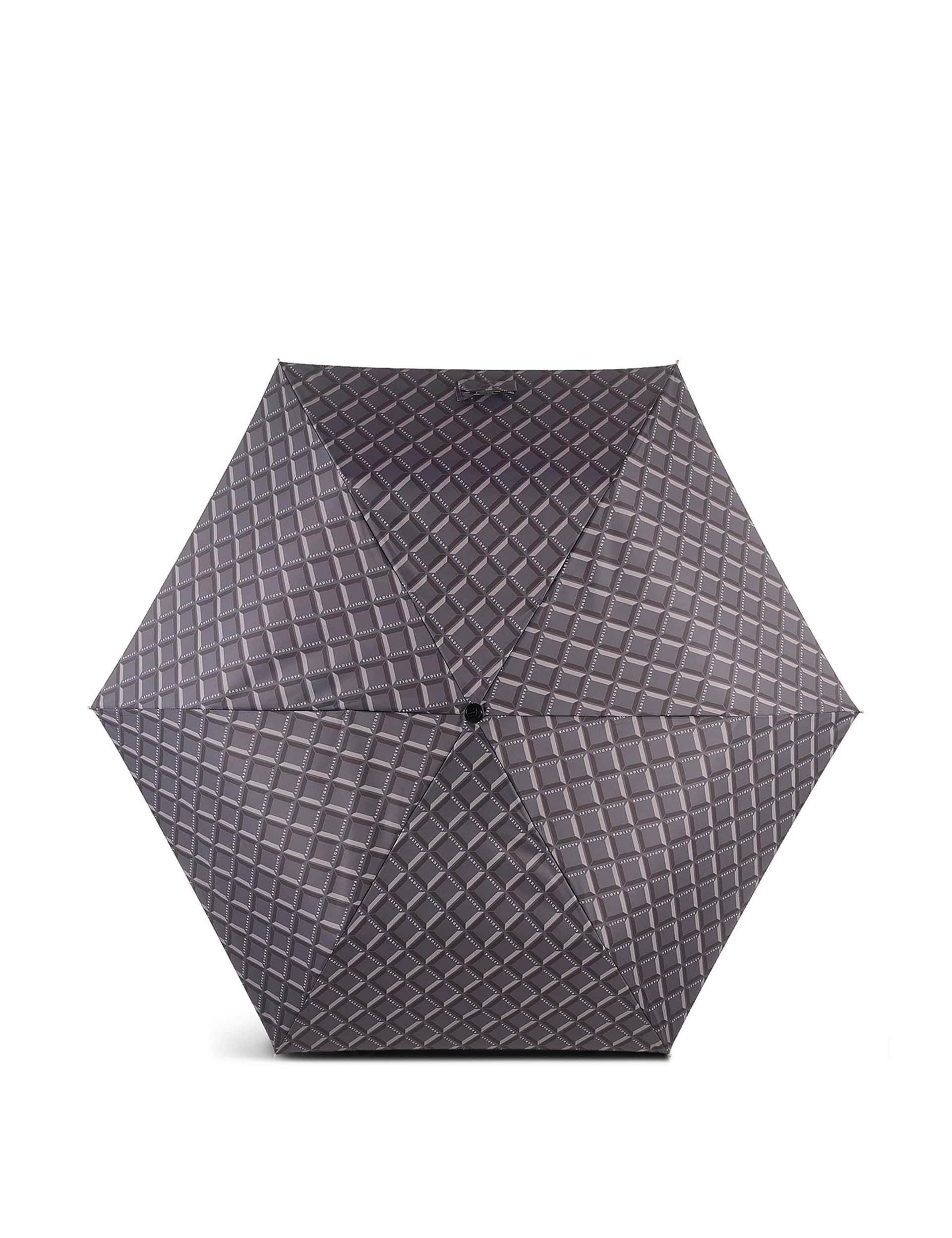 Radley Women's Geometric Compact Umbrella - Black Mix, Black Mix