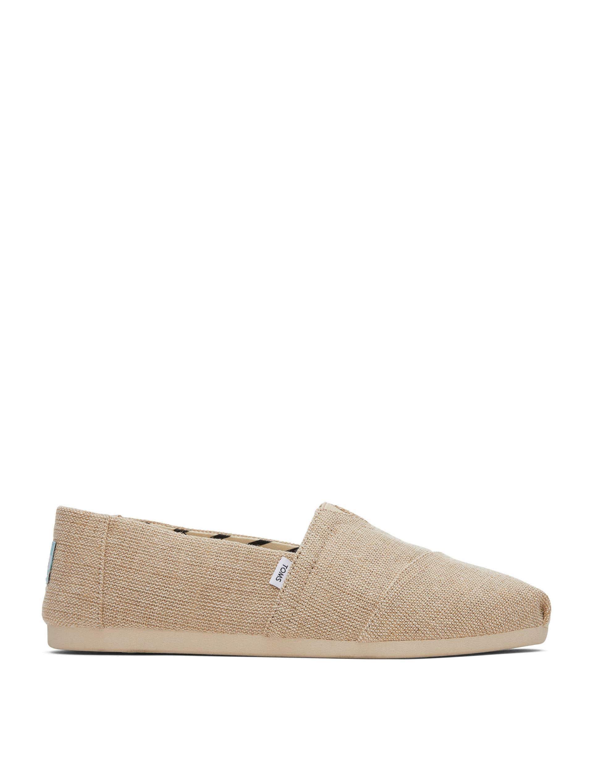 Toms Men's Canvas Slip-On Espadrilles - 8 - Natural, Natural