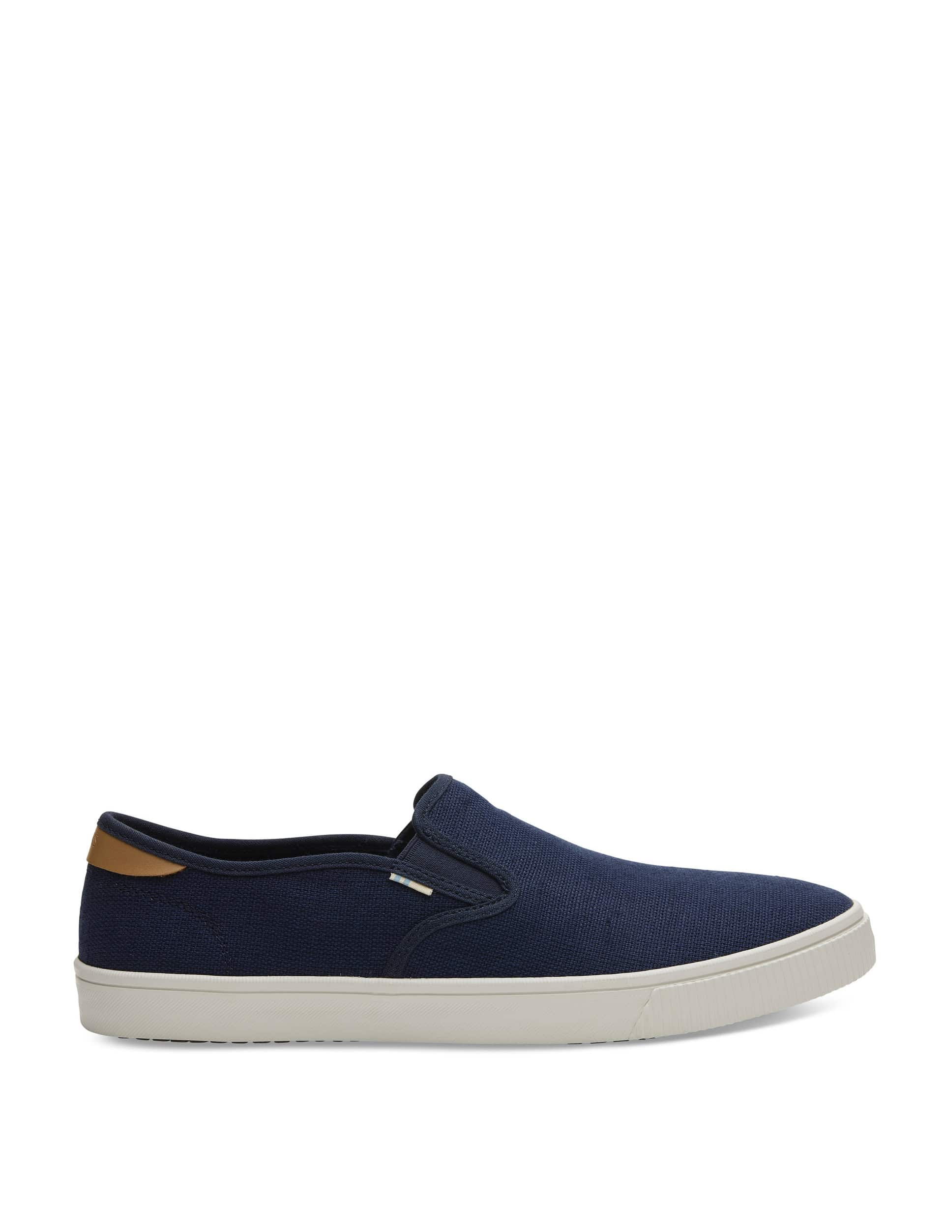 Toms Men's Canvas Slip-On Trainers - 8 - Navy, Navy