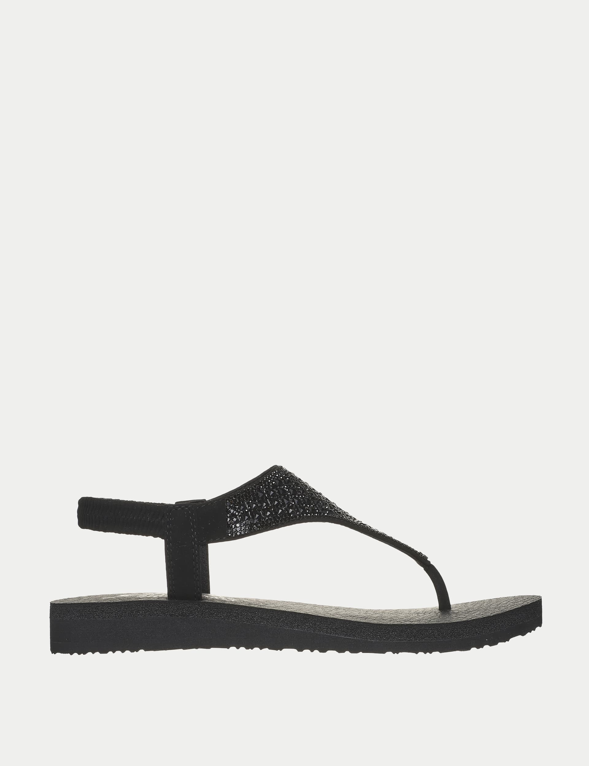 Skechers Women's Meditation Rockstar Flat Sandals