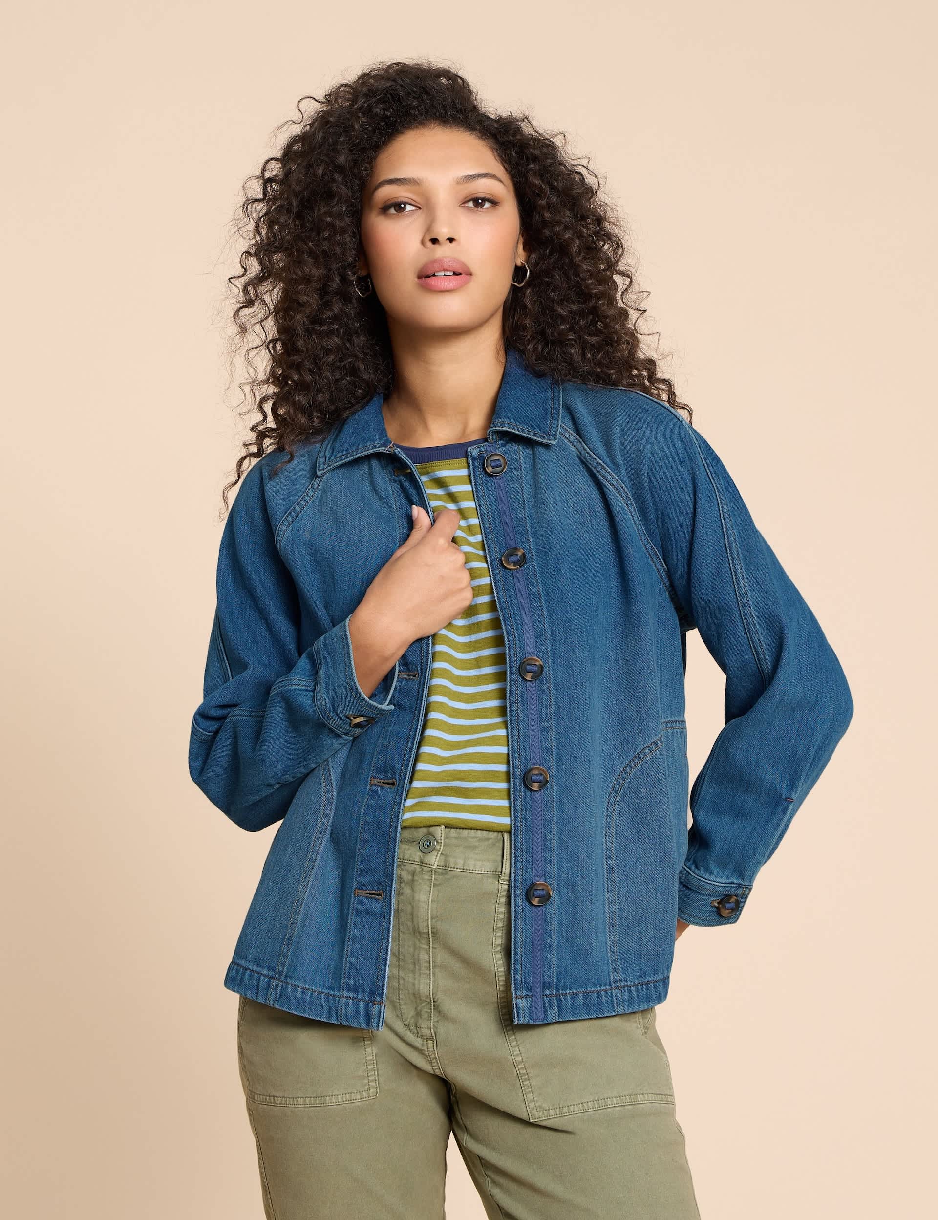 White Stuff Women's Denim Relaxed Jacket
