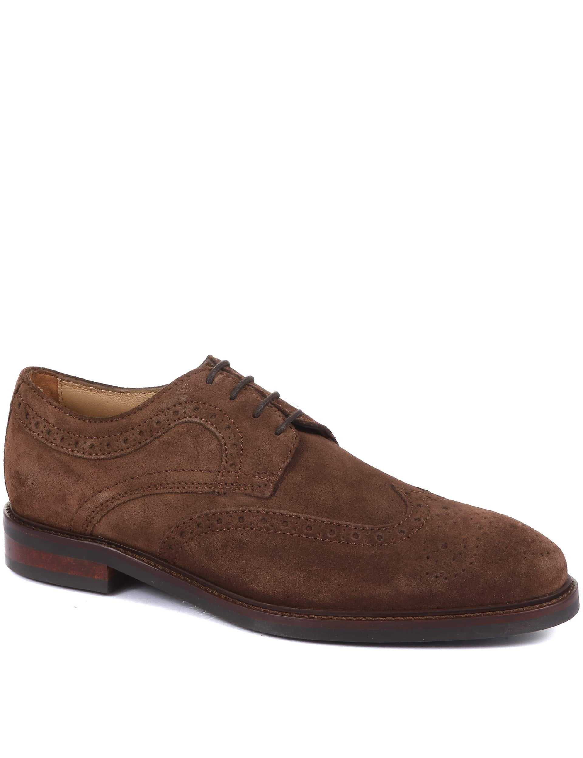 Jones Bootmaker Men's Suede Brogues - 10 - Brown, Brown