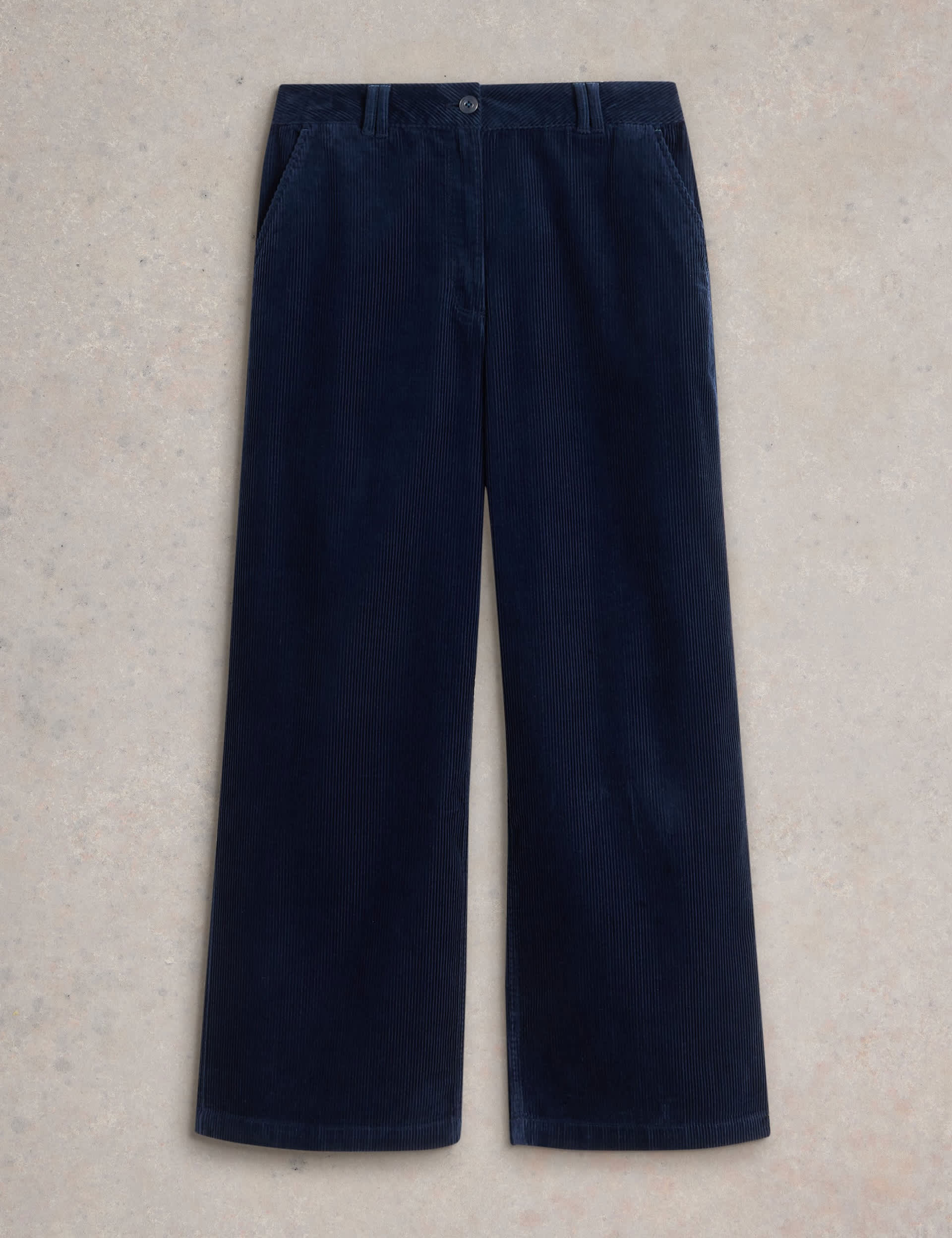 White Stuff Women's Cord Wide Leg Trousers - 22REG - Navy, Navy