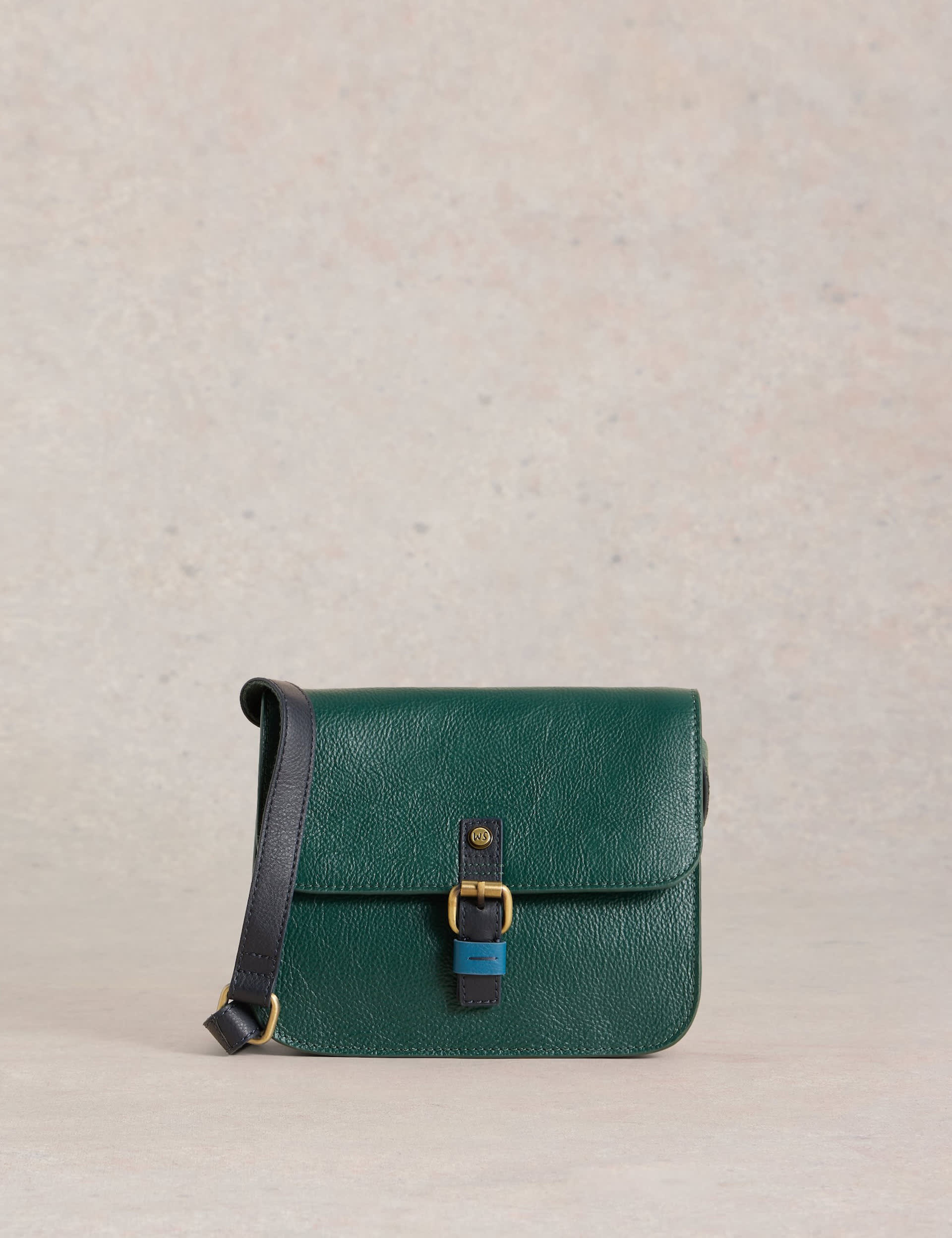 White Stuff Women's Leather Cross Body Bag - Green, Green