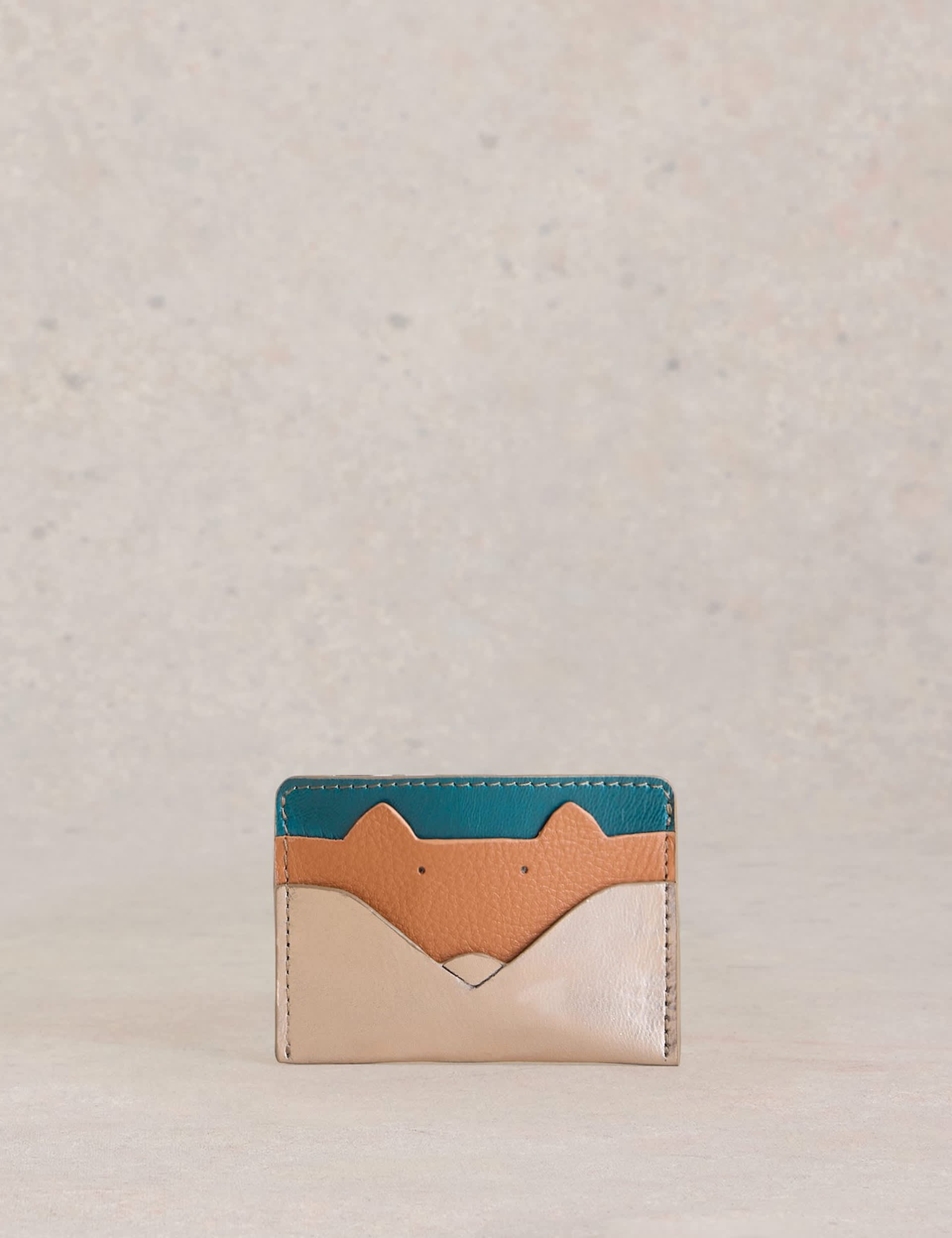 White Stuff Women's Leather Cardholder - Metallic, Metallic